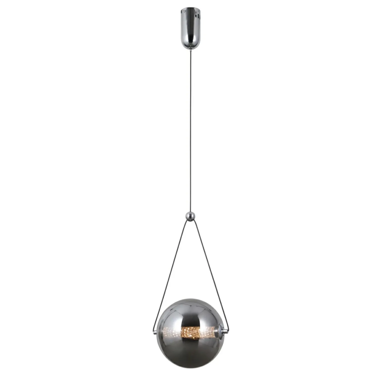 Sale Grafitowa lampa wisząca, ledowa PND-34361-M-CH-SG z serii RASTIA Żyrandole Nowoczesne
