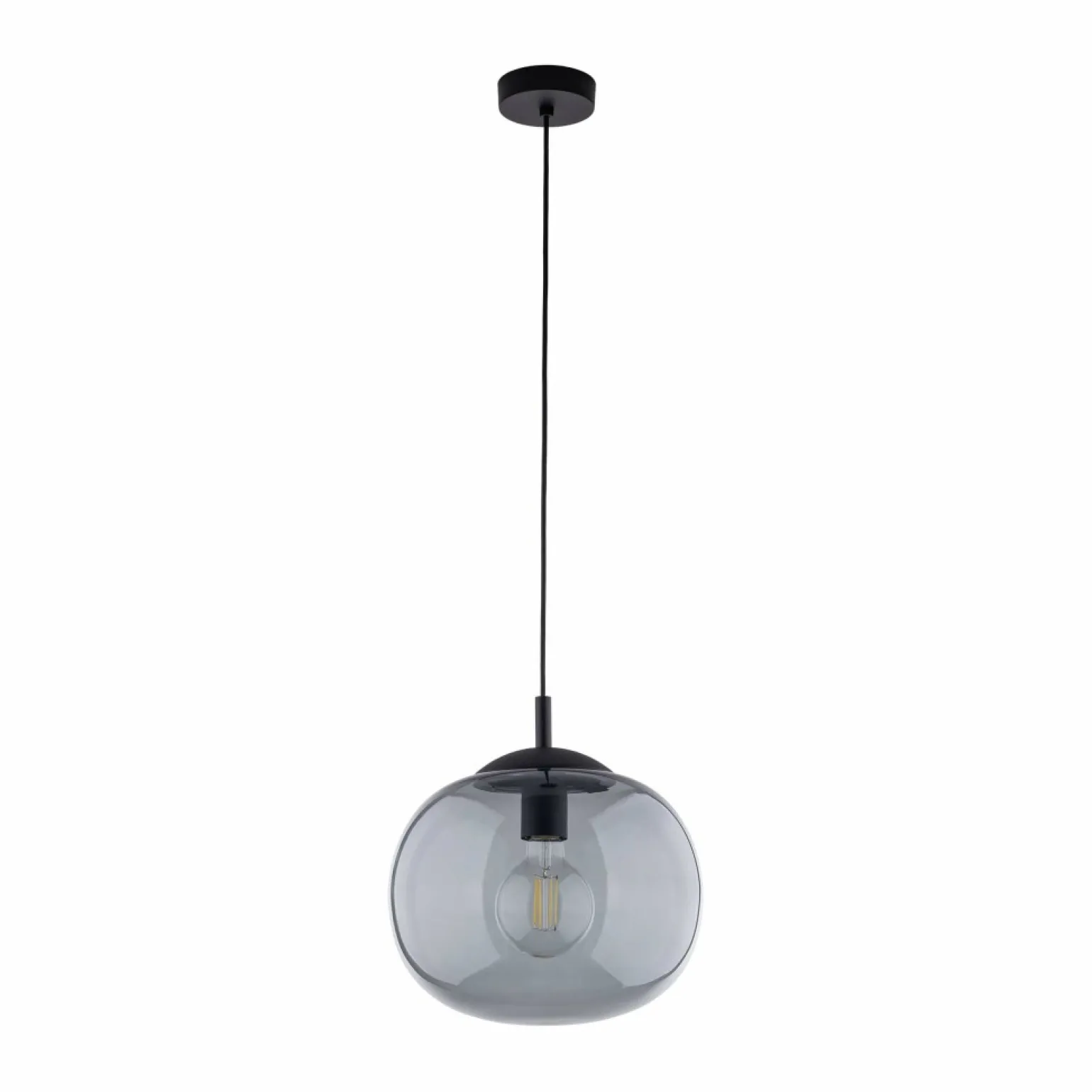 Hot Grafitowy klosz na czarnym zwisie ⌀30cm TK 4837 VIBE GRAPHITE | Kaja Żyrandole Nowoczesne