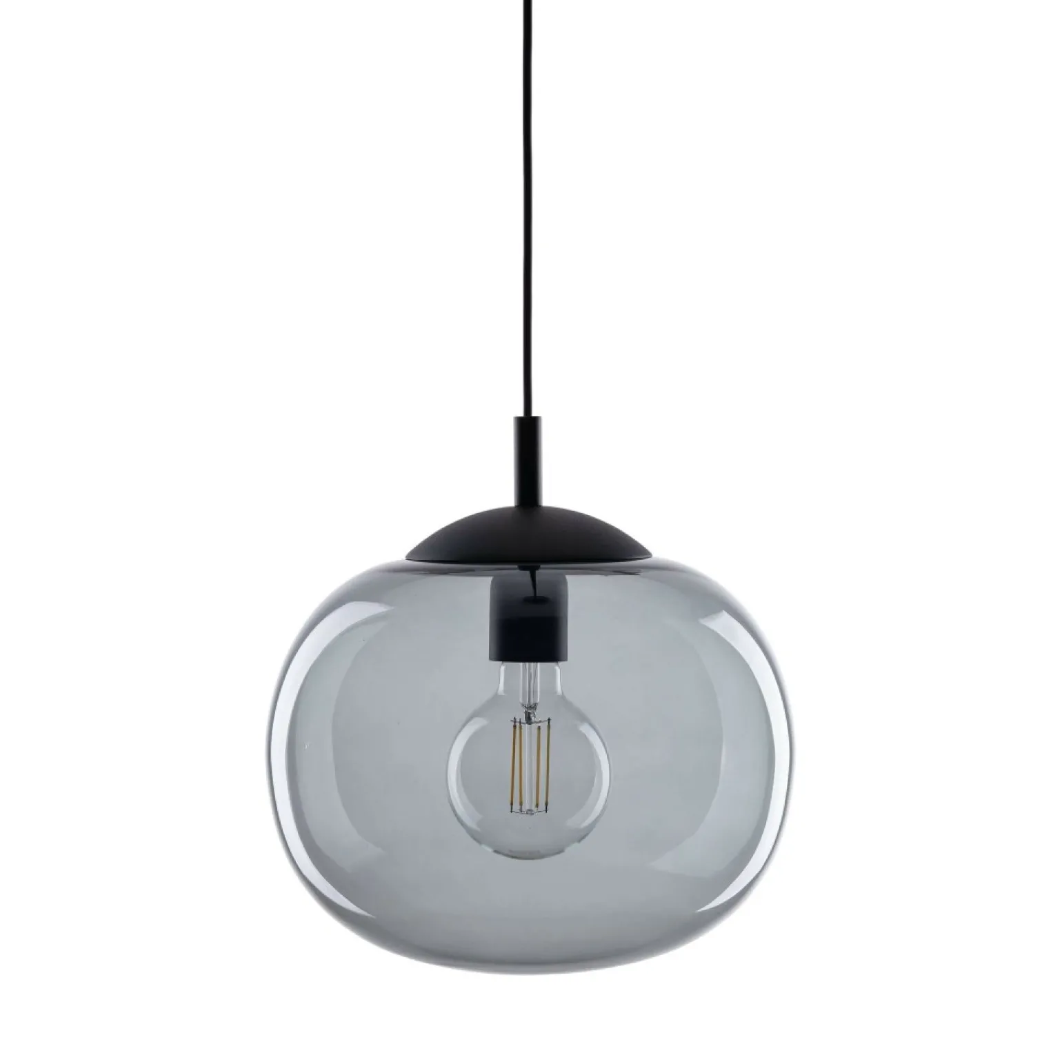 Hot Grafitowy klosz na czarnym zwisie ⌀30cm TK 4837 VIBE GRAPHITE | Kaja Żyrandole Nowoczesne