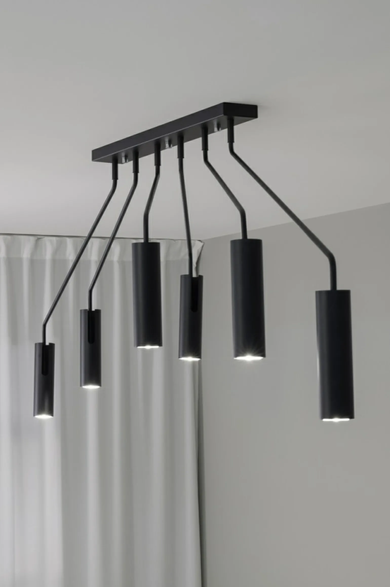 Cheap Industrialna, czarna lampa sufitowa do salonu 108508 z serii RAMUS Żyrandole Nowoczesne
