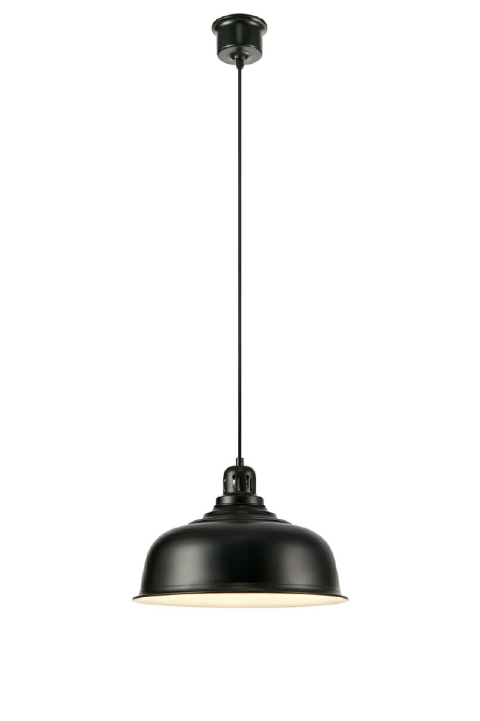 Outlet Industrialna, czarna lampa wisząca ⌀37,5cm 108426 z serii PORT | Kaja Żyrandole Nowoczesne