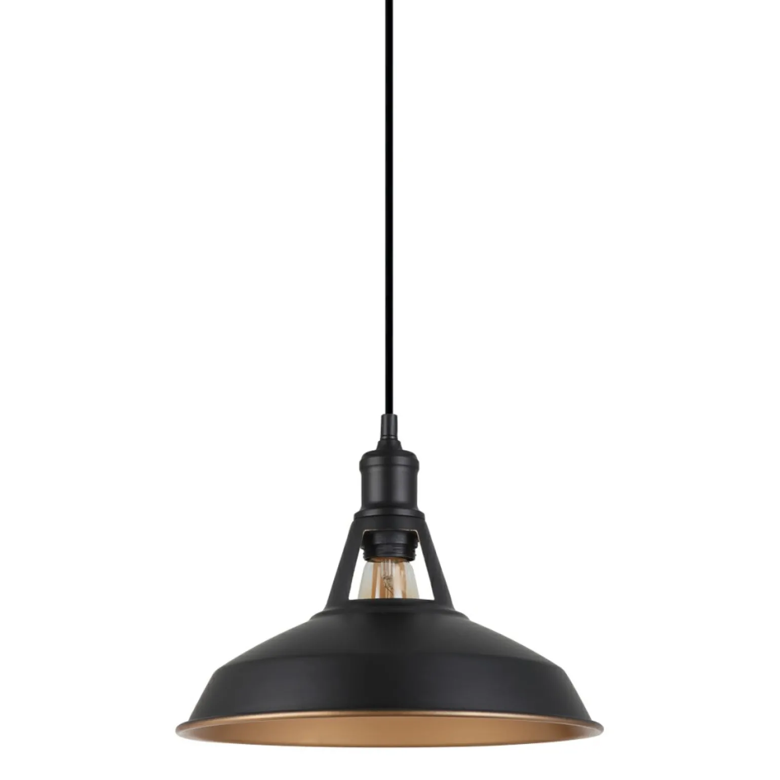 New Industrialna lampa do jadalni MDM-2315/1 M BK+GD FREYA | Kaja Żyrandole Nowoczesne