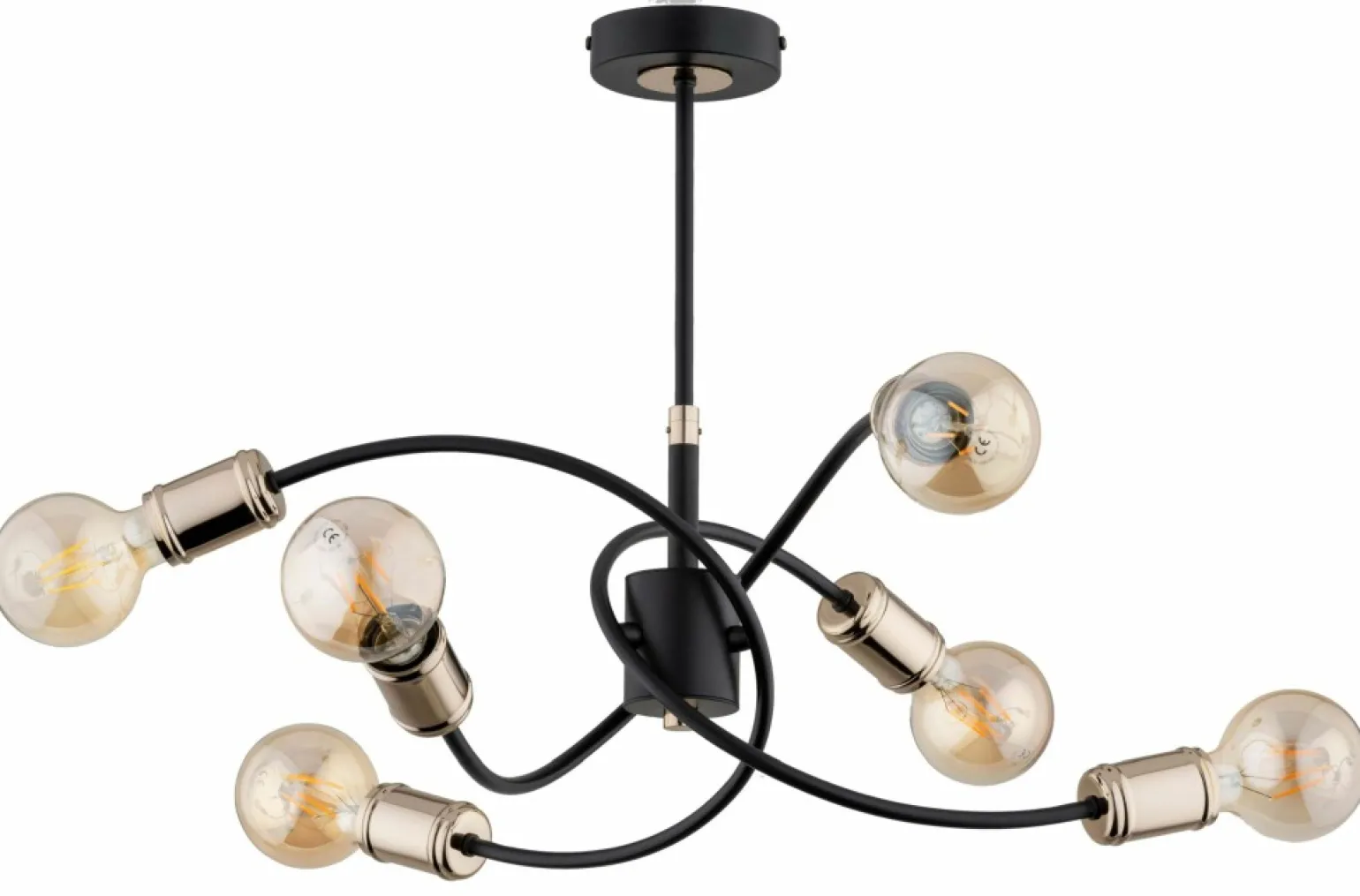 Outlet Industrialna lampa sufitowa na ozdobne żarówki AL 63170 z serii KARUZO | Kaja Oś Żyrandole Nowoczesne
