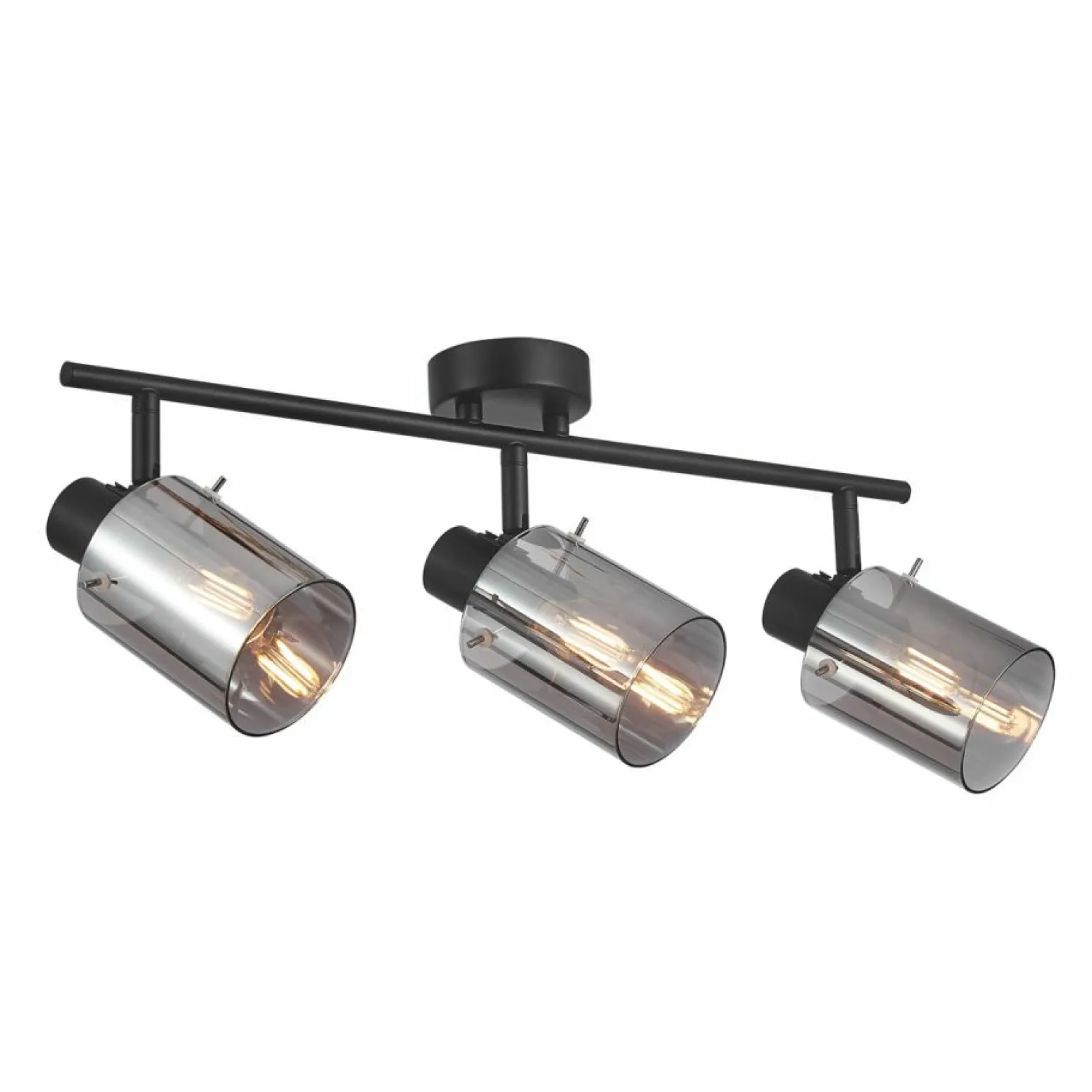 Clearance Industrialna lampa sufitowa z reflektorami SPL-5581-3-BK-SG SARDO Żyrandole Nowoczesne