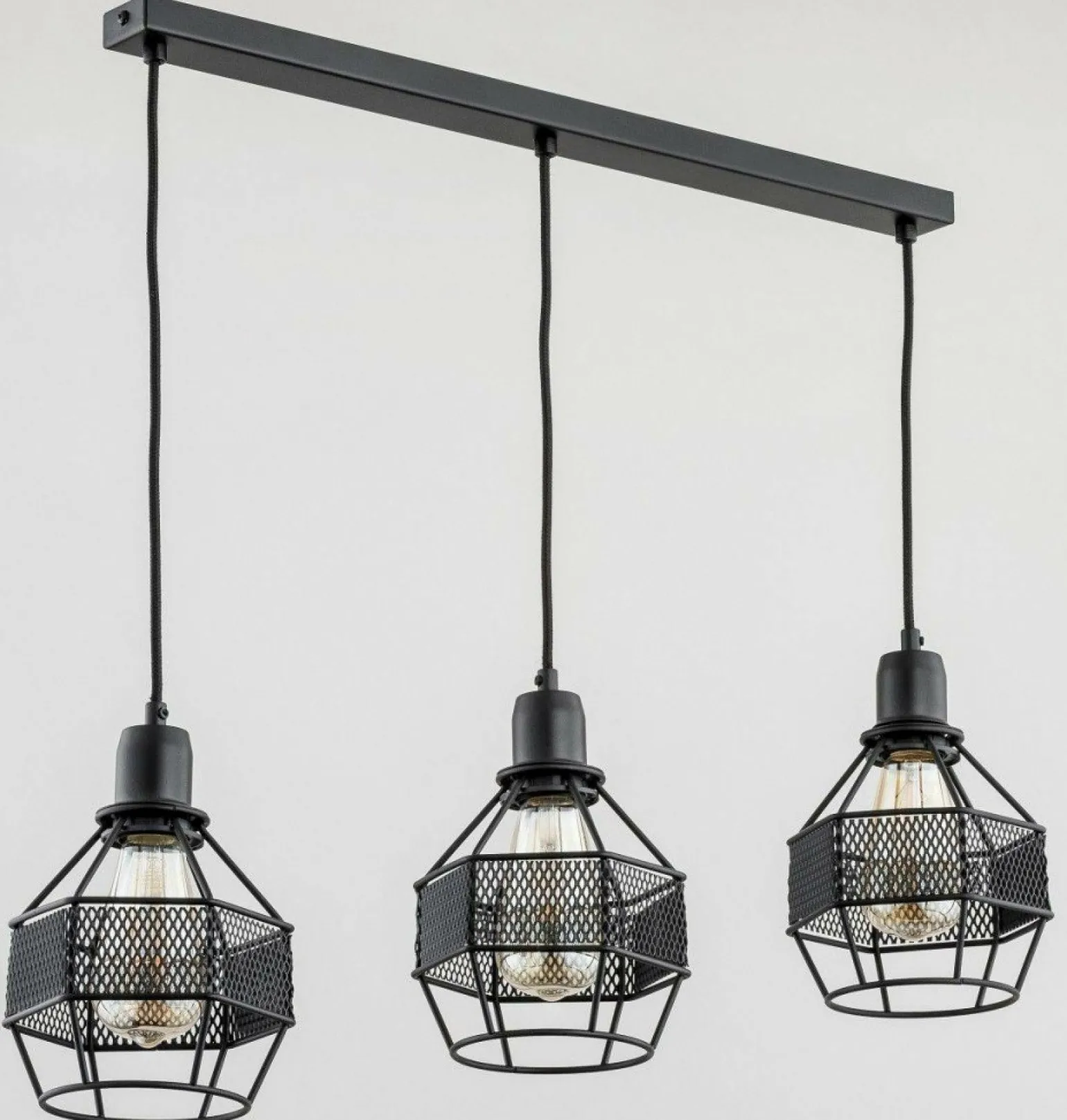 Best Sale Industrialna lampa wisząca, 3 druciane klosze AL 61001 | Kaja Żyrandole Nowoczesne