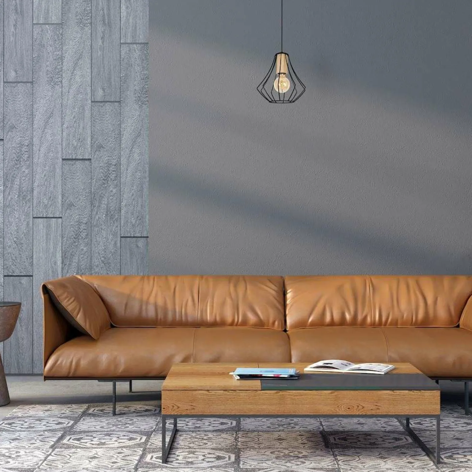 Flash Sale Industrialna lampa wisząca z drewnem MLP4188 WILL | Kaja Oświetlenie Żyrandole Nowoczesne