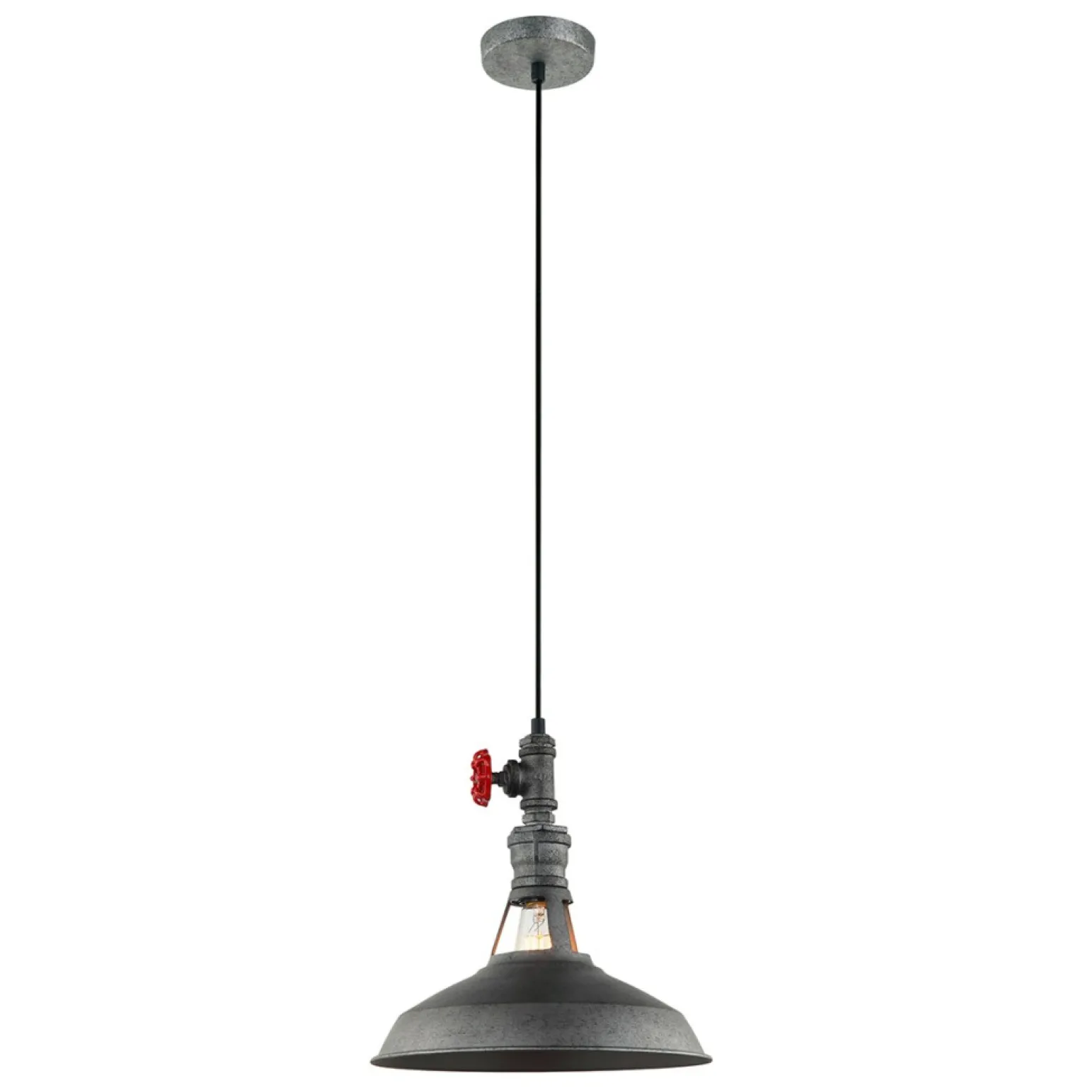 Shop Industrialny zwis z zaworkiem MDM-2781/1 GR+BK GARIBALDO | Kaja Żyrandole Nowoczesne