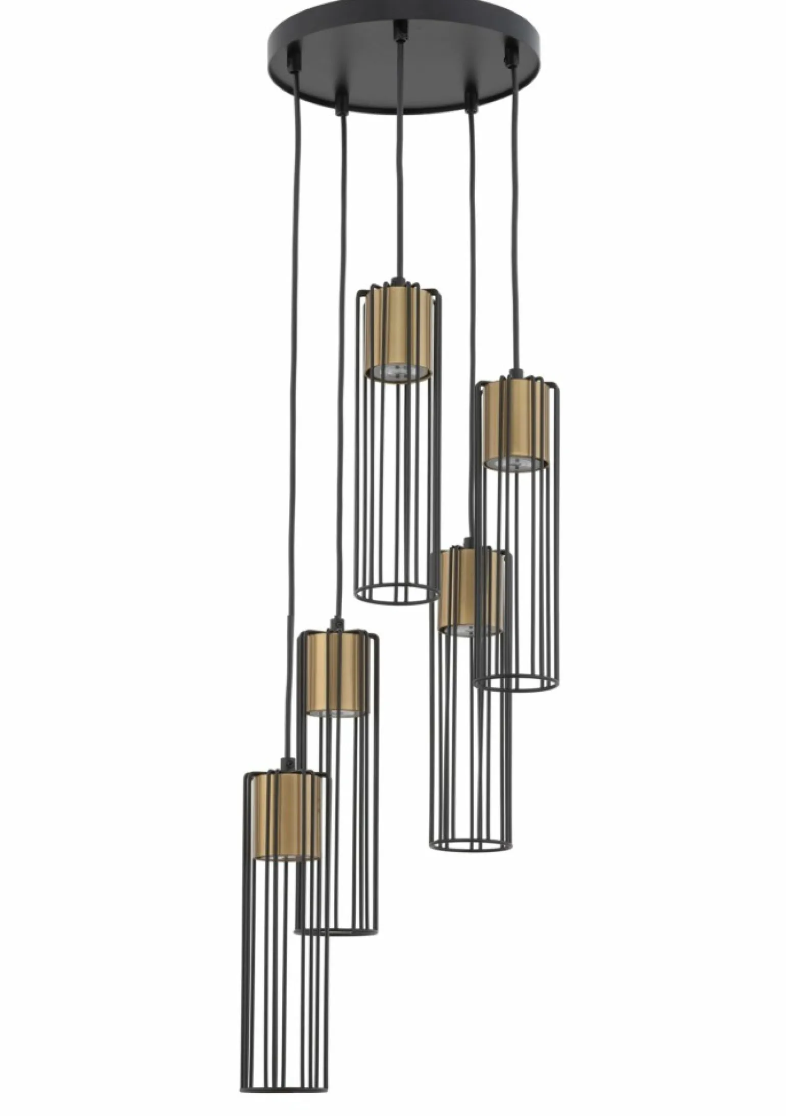 Flash Sale Kaskada lamp wiszących z drucianymi kloszami SIG 33461 FOBIA CZ/ZŁ Żyrandole Nowoczesne