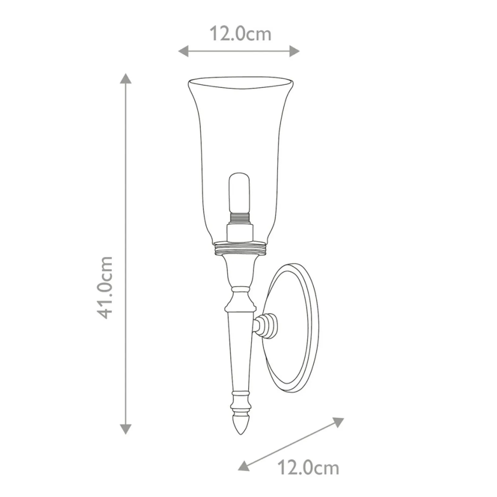 Sklep Kaja Kinkiet idealny do korytarza BATH-DRYDEN2-PC z serii DRYDEN* Kinkiety Tradycyjne