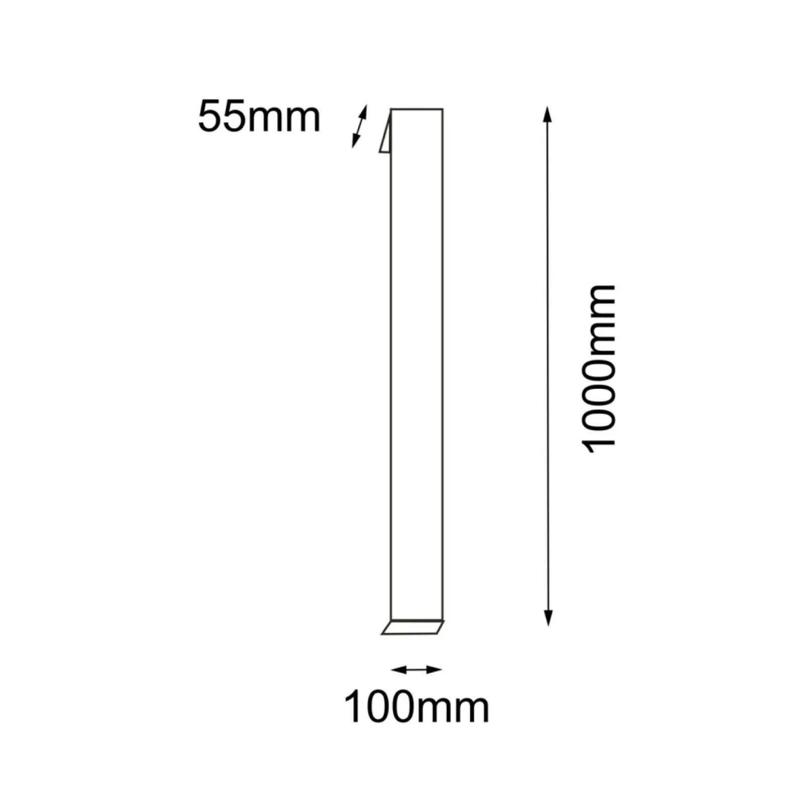 Sklep Kaja Kinkiet zewnętrzny LED - antracyt 100cm 3000K ANT 9923 HIKONE | Kaja* Kinkiety Ogrodowe