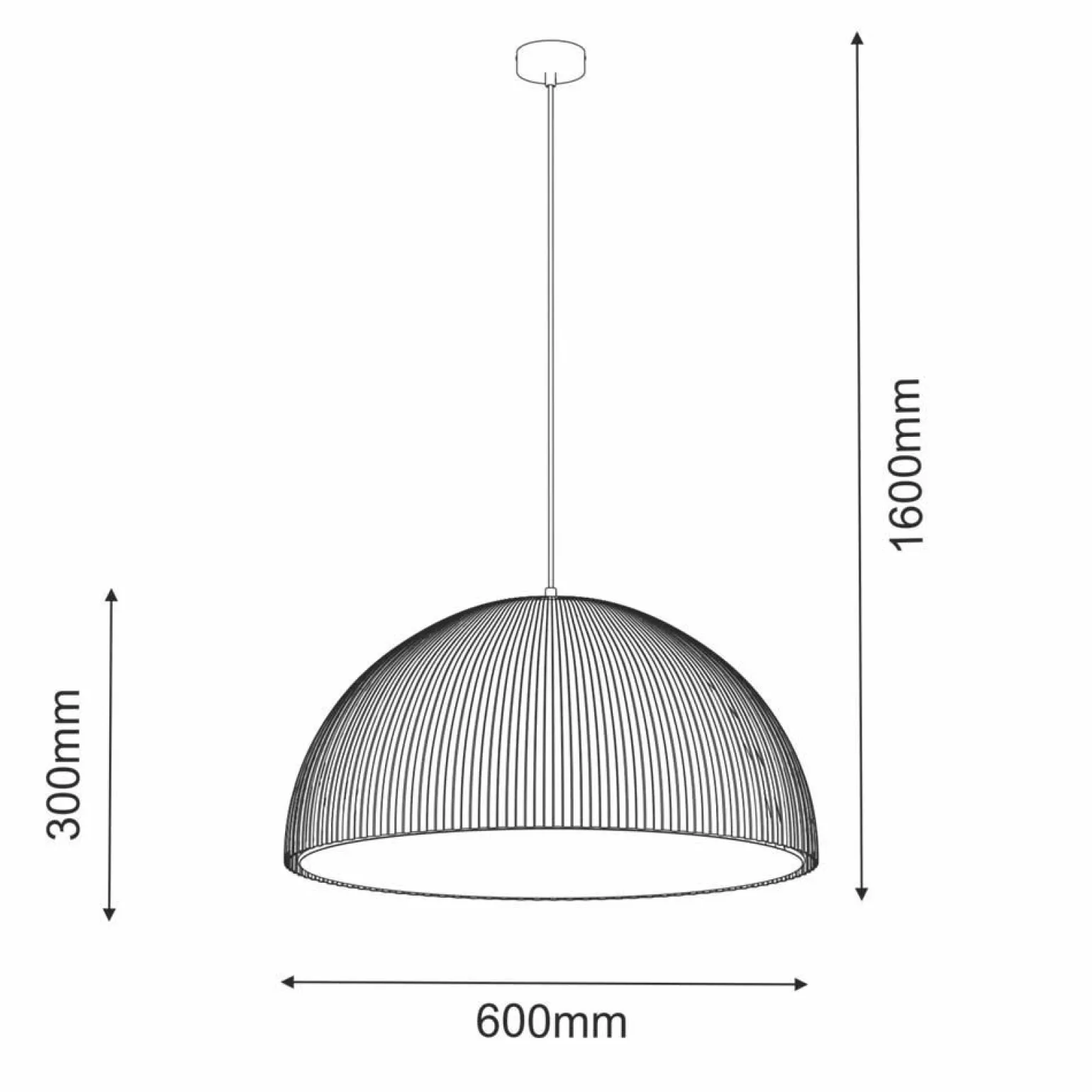 Discount Klasyczna, kopułowa lampa wisząca 60x30cm ANT 5025 GANDRA | Kaja Żyrandole Nowoczesne