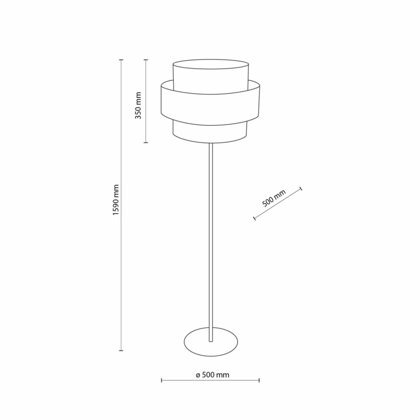Sklep Kaja Klasyczna lampa podłogowa w stylu eco TK 5405 CALISTO JUTA | Kaja* Lampy Podłogowe Z Abażurem | Tradycyjne Lampy Podłogowe