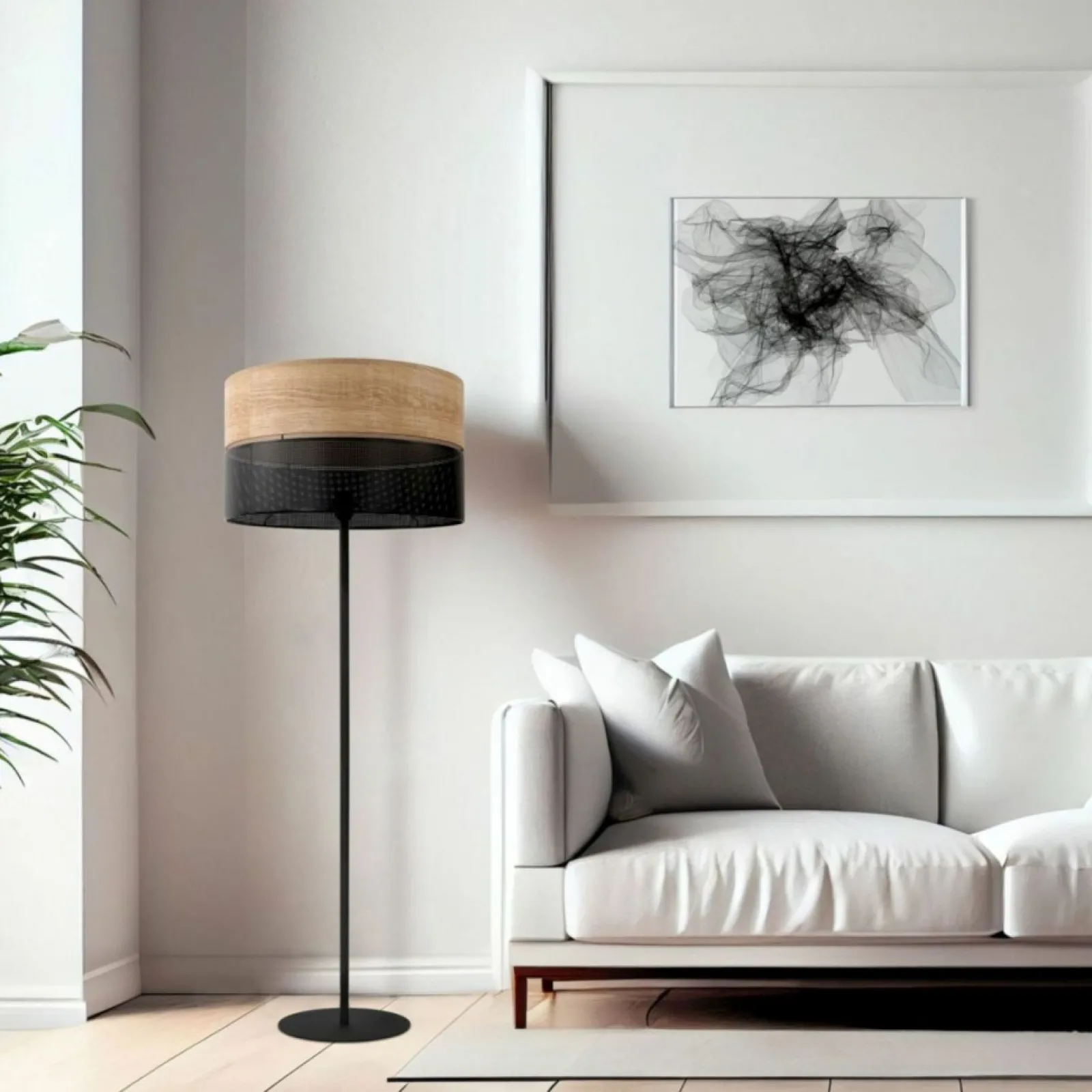 Sklep Kaja Klasyczna lampa podłogowa z abażurem boho TK 5123 z serii NICOL | Kaja* Lampy Podłogowe Z Abażurem