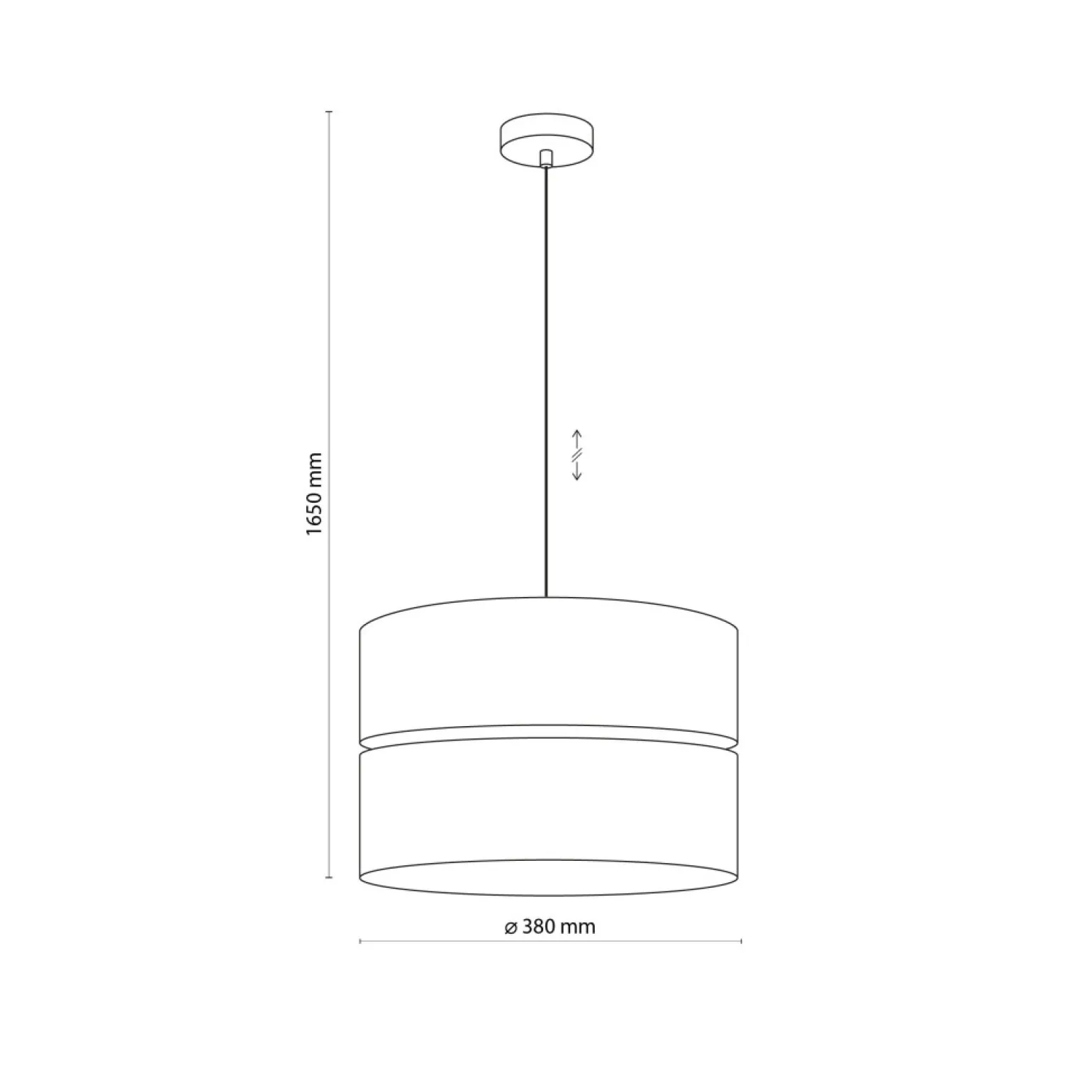 Fashion Klasyczna lampa wisząca z abażurem, do sypialni TK 5772 z serii ECO Żyrandole Nowoczesne