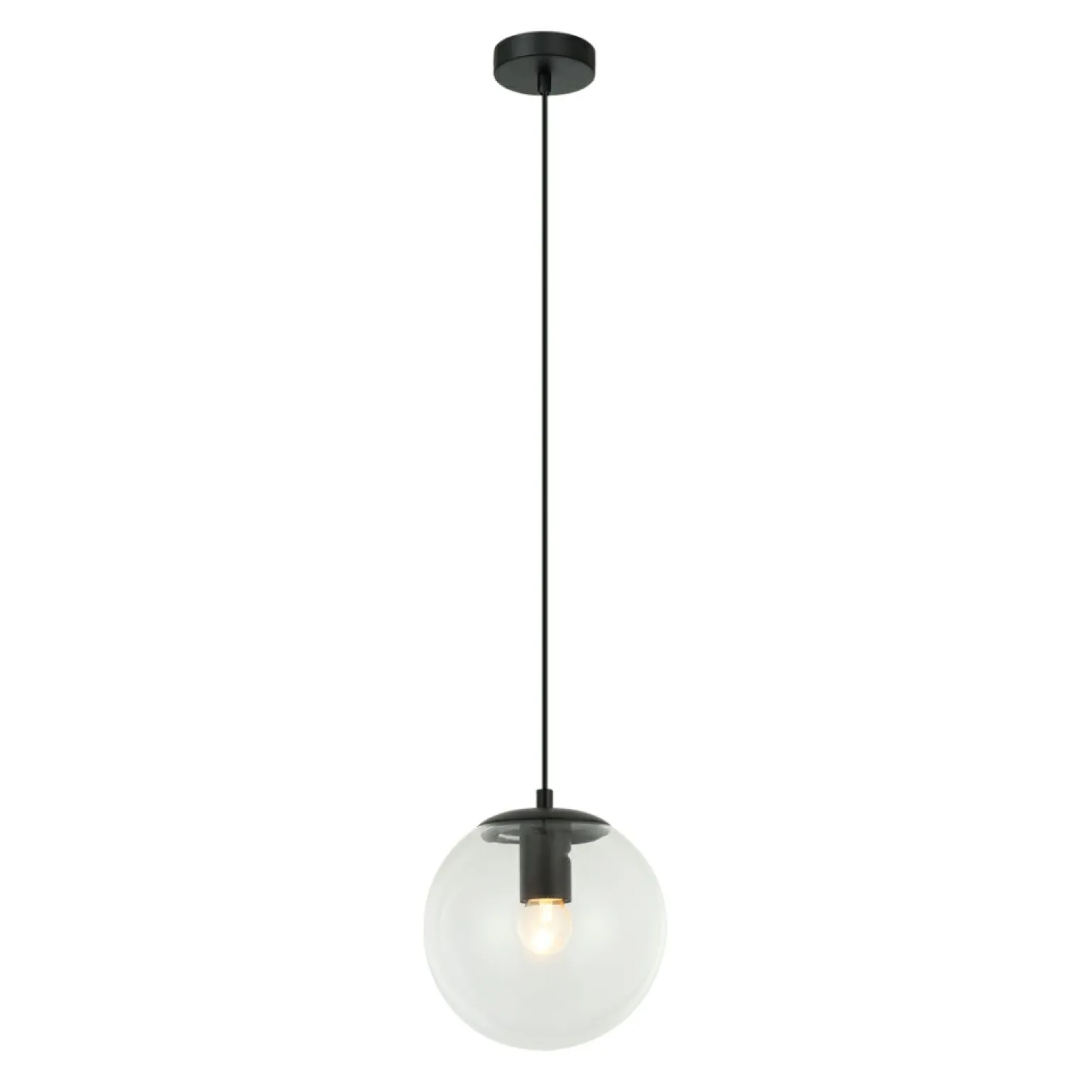 Sale Klasyczna lampa wisząca z kloszem PND-58867-1S-BK z serii SARPO Żyrandole Nowoczesne