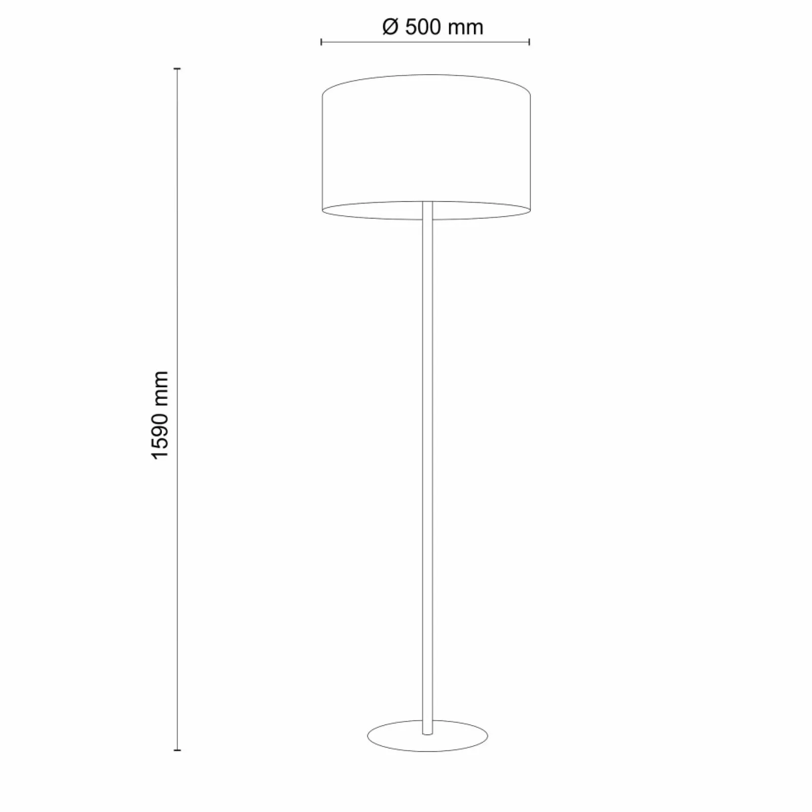 Sklep Kaja Klasyczna, prosta lampa podłogowa z abażurem TK 5475 z serii EARTH* Lampy Podłogowe Z Abażurem