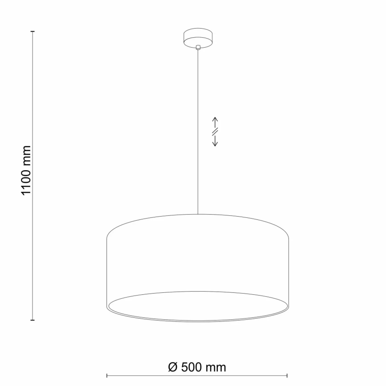 New Klasyczna, regulowana lampa wisząca z abażurem TK 4654 z serii EARTH Żyrandole Nowoczesne