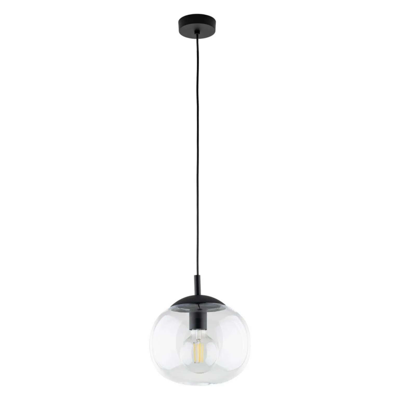 Fashion Klasyczny zwis, szklany klosz ⌀25cm TK 4816 VIBE TRANSPARENT | Kaja Żyrandole Nowoczesne