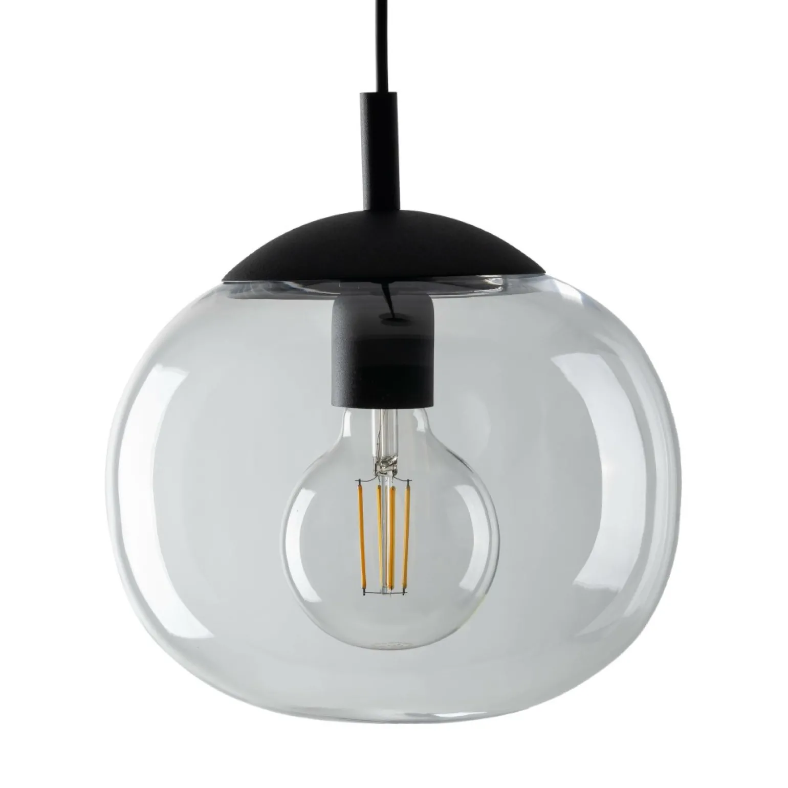 Fashion Klasyczny zwis, szklany klosz ⌀25cm TK 4816 VIBE TRANSPARENT | Kaja Żyrandole Nowoczesne