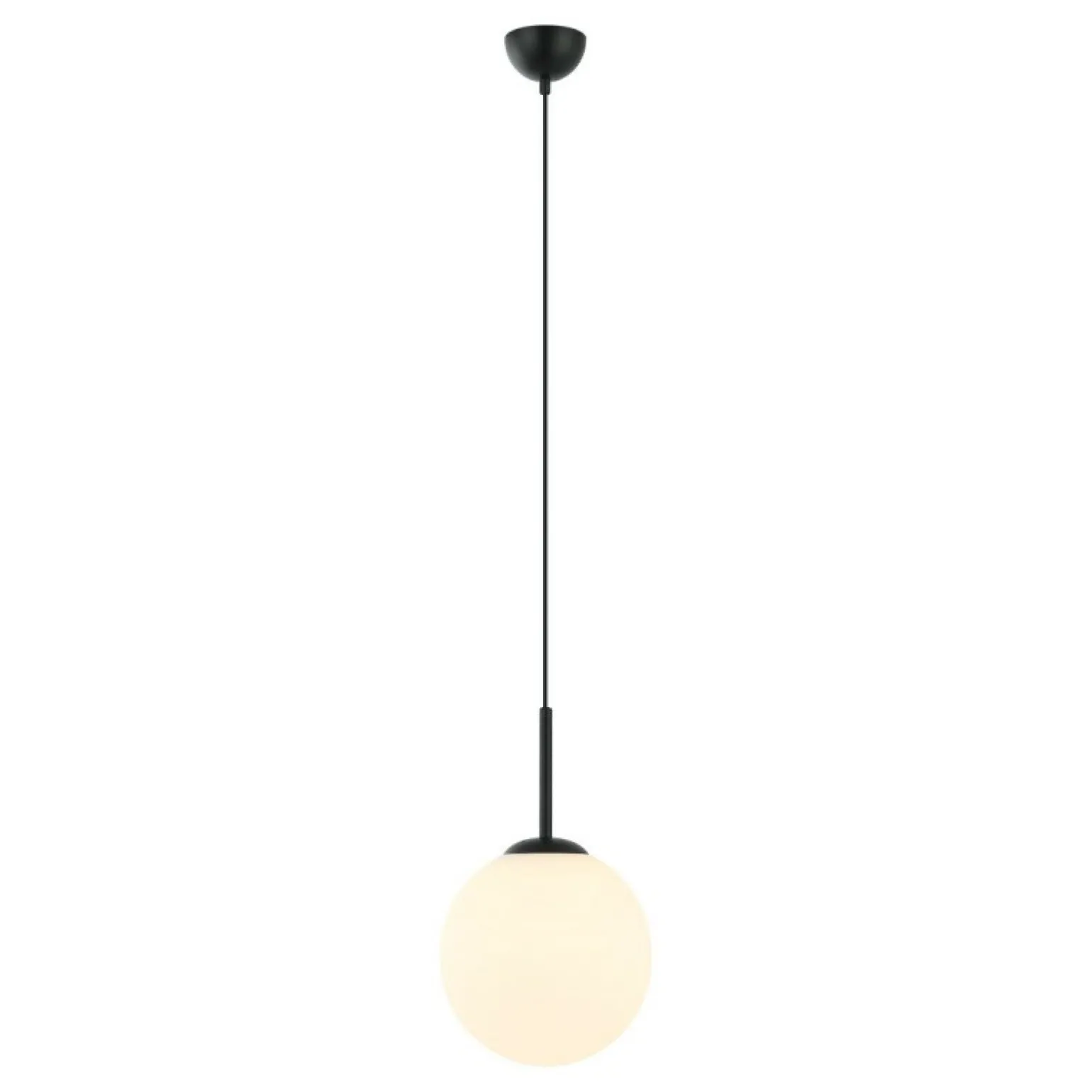 Hot Klasyczny zwis z mlecznym kloszem ⌀25cm PND-5578-1M-BK z serii DEORE Żyrandole Nowoczesne
