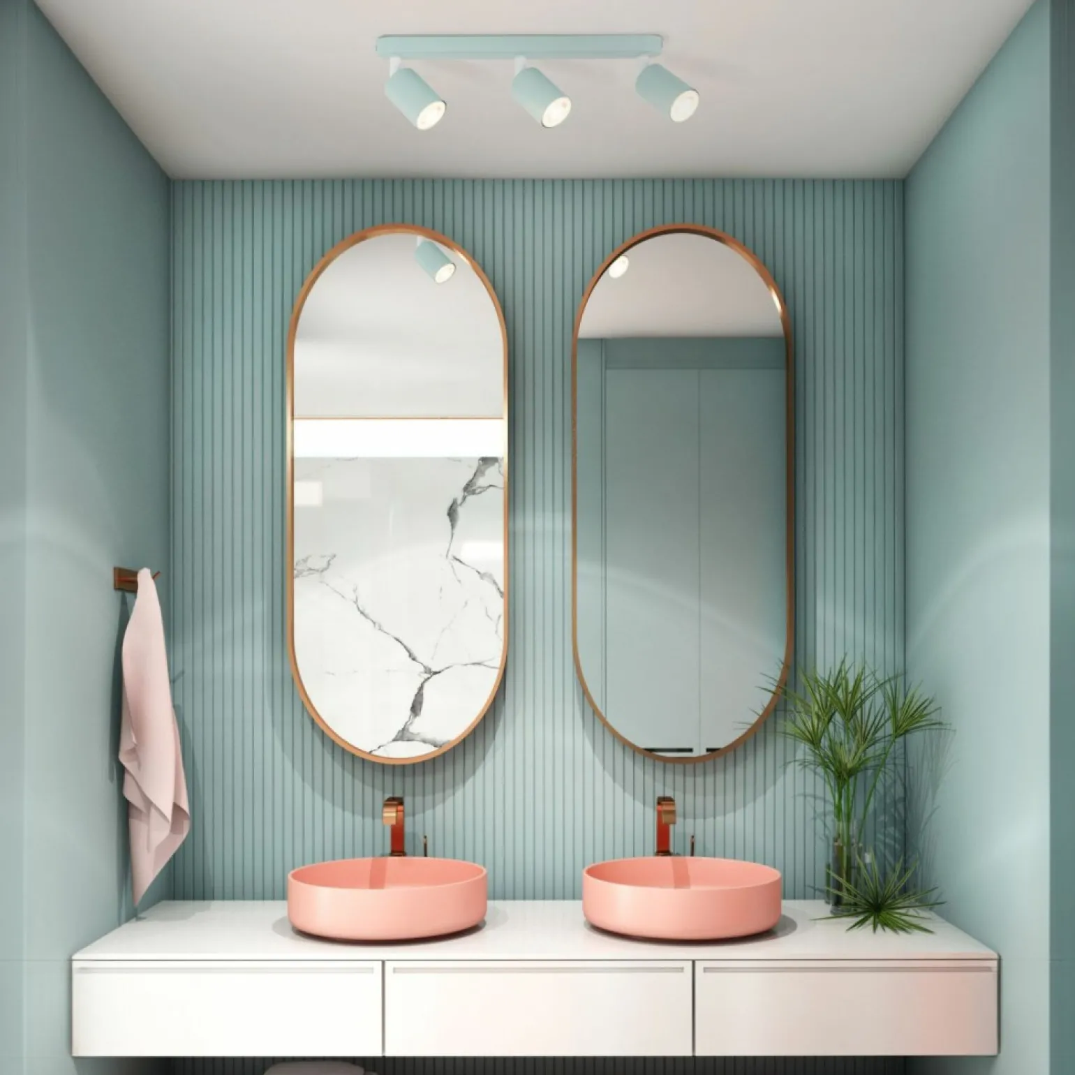 Fashion Kolorowa, nowoczesna listwa sufitowa TK 10236 LIVIA MINT | Kaja Żyrandole Nowoczesne