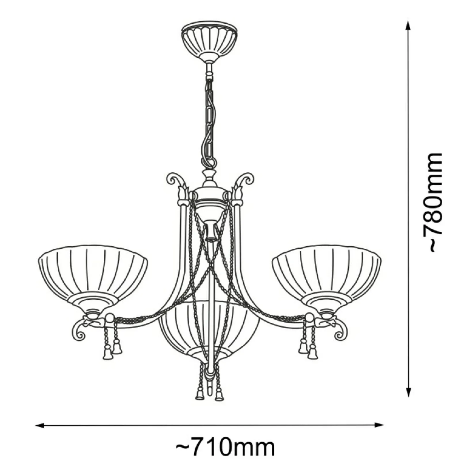 Sklep Kaja Królewska lampa wisząca w stylu retro ANT 8313 GRANADA | Kaja* Randole Tradycyjne