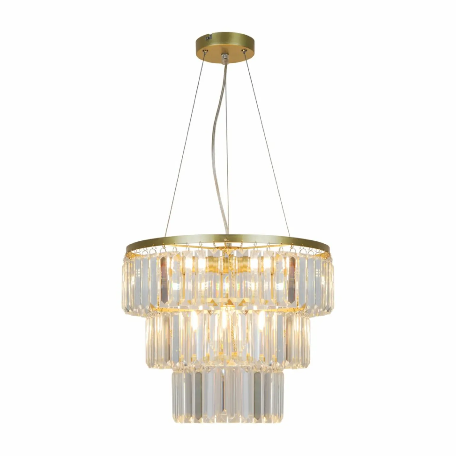 Best Sale Kryształowa lampa wisząca do salonu P17127-4-1GD TIFANNY | Kaja Żyrandole Nowoczesne