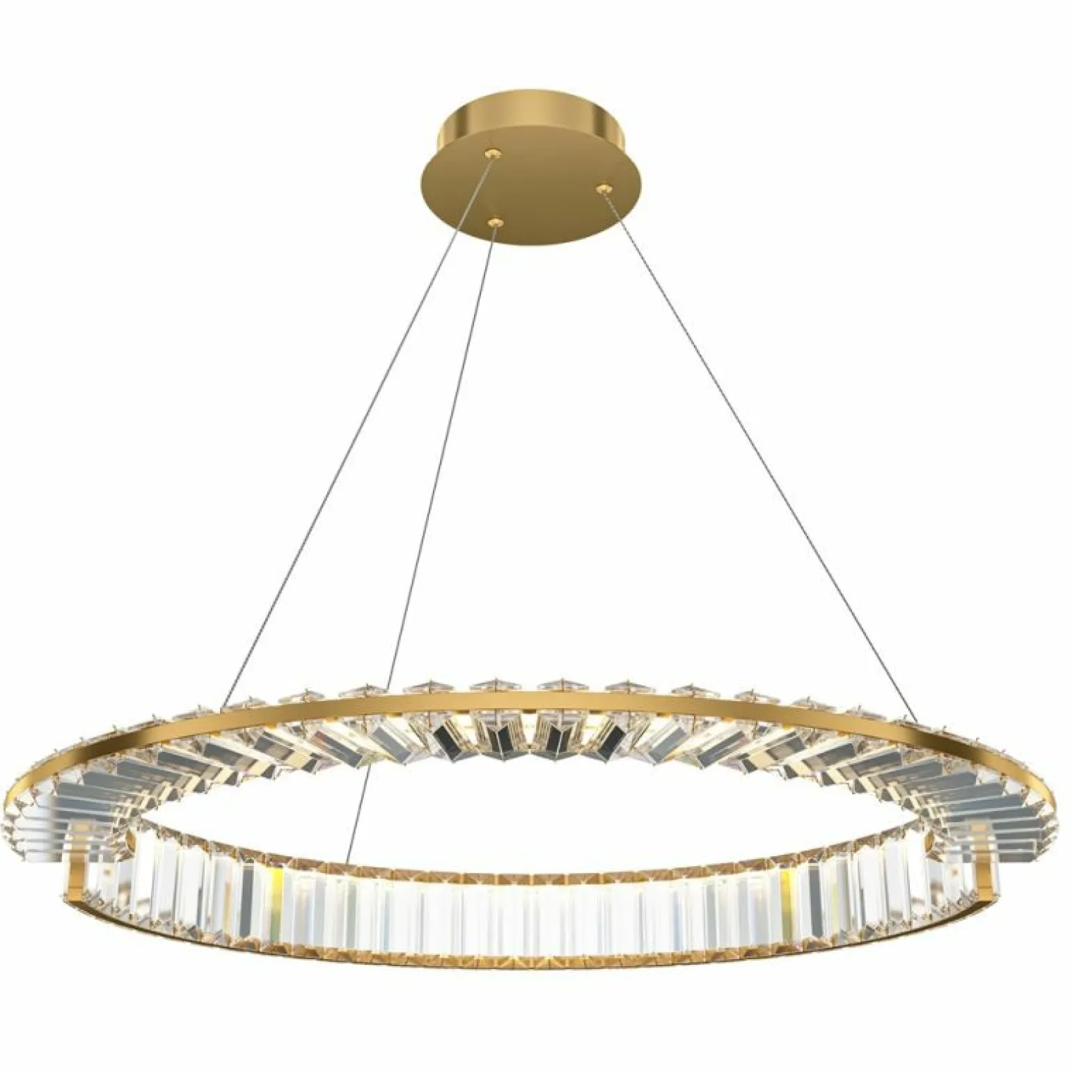 Outlet Kryształowa lampa wisząca, złota oprawa P097PL-L36G4K z serii KRONE Żyrandole Nowoczesne