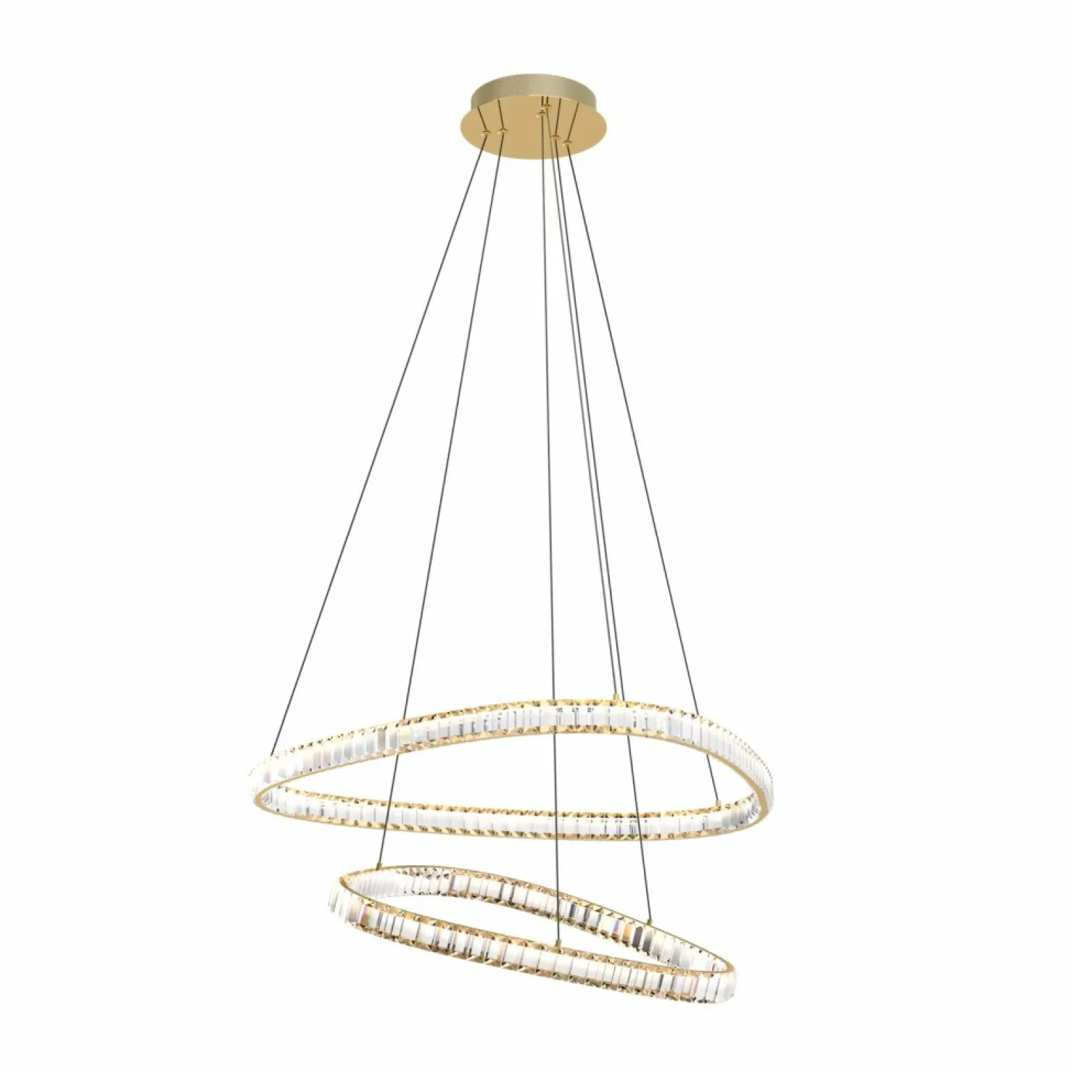 Best Sale Kryształowa, ledowa lampa do salonu MD3169-2-3GT ATHESA | Kaja Żyrandole Nowoczesne