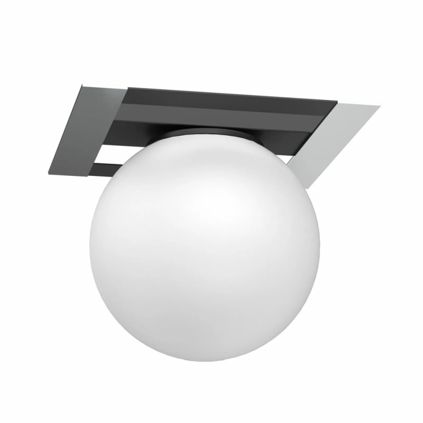 Sklep Kaja Kulista lampa na czarno-srebrnej podstawie LX 4547 SATELIT | Kaja* Plafony Nowoczesne