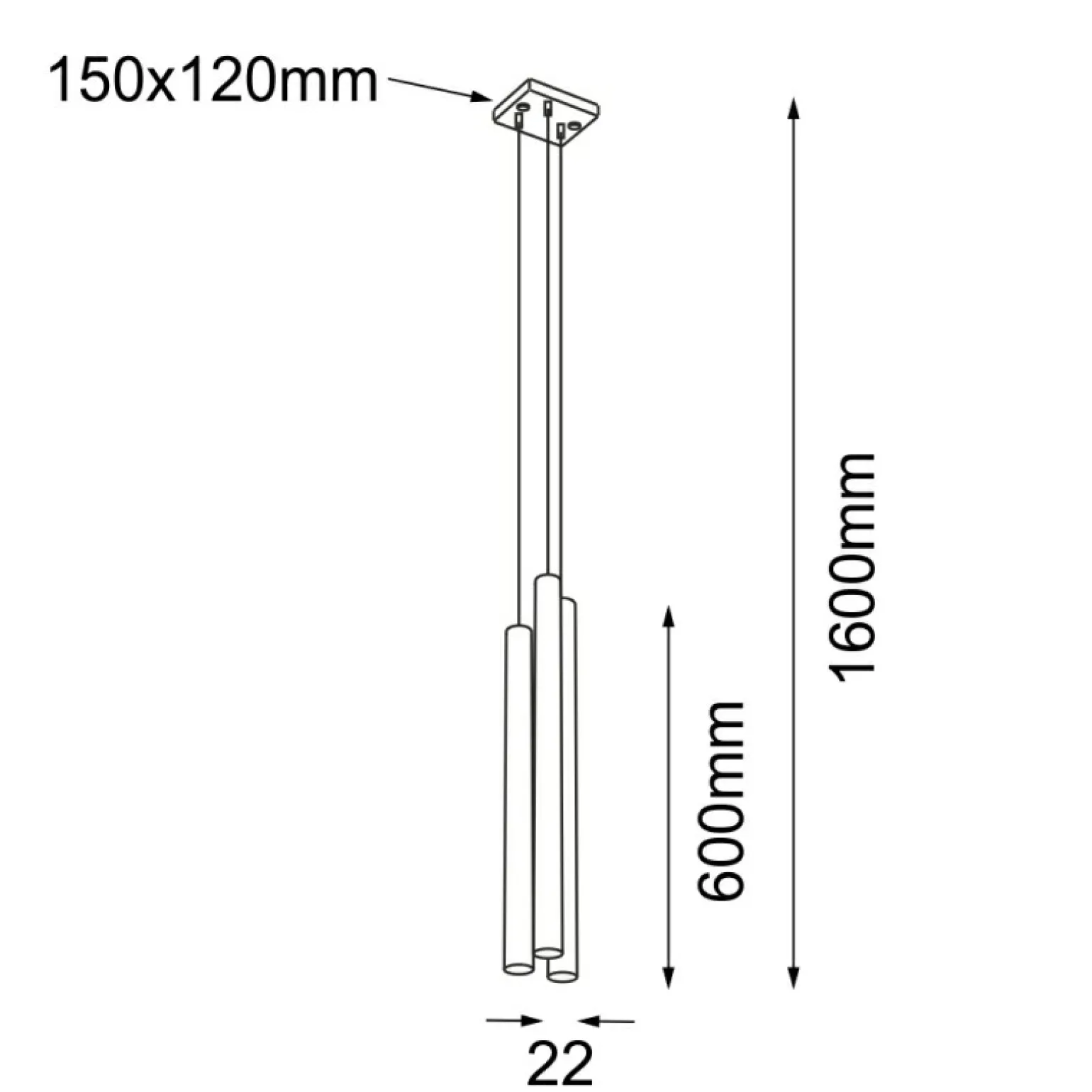 Shop Kwadratowa, minimalistyczna lampa wisząca ANT 7846 KOSAME | Kaja Żyrandole Nowoczesne