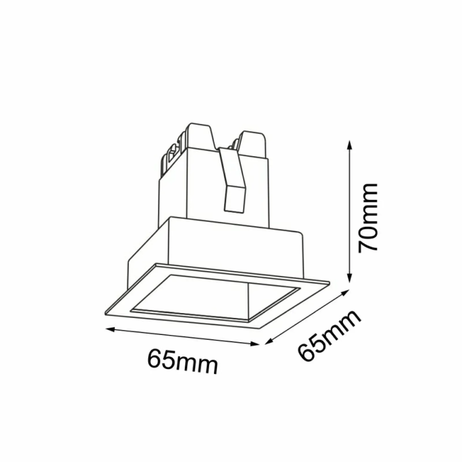 Sklep Kaja Kwadratowe oczko wpuszczane LED 2W 4000K ANT 3039 A-GLARE | Kaja* Oprawy Podtynkowe | Lampy Led