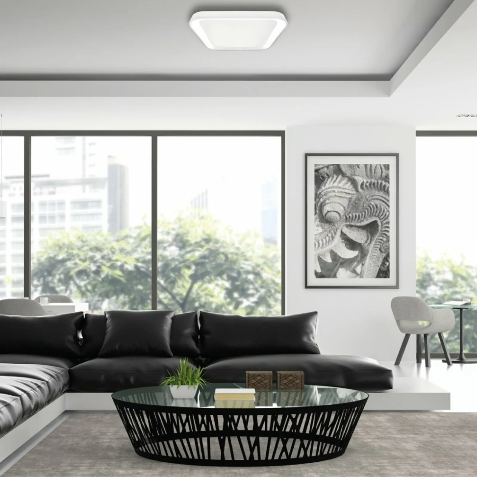 Sklep Kaja Kwadratowy plafon ledowy, moc 38W ML7928 z serii QUADRO | Kaja Oświetlenie* Lampy Led | Plafony Nowoczesne
