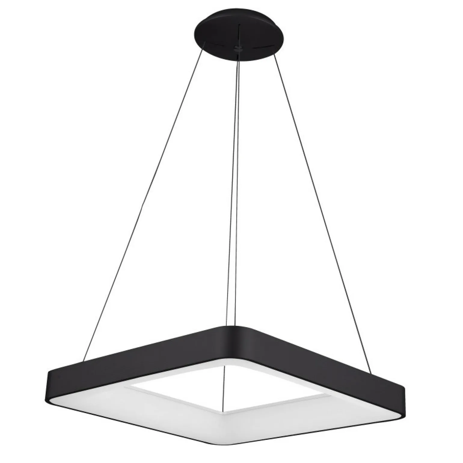 Hot Kwadratowy żyrandol LED 60cm 4000K 5304-850SQP-BK-4 z serii GIACINTO Żyrandole Nowoczesne