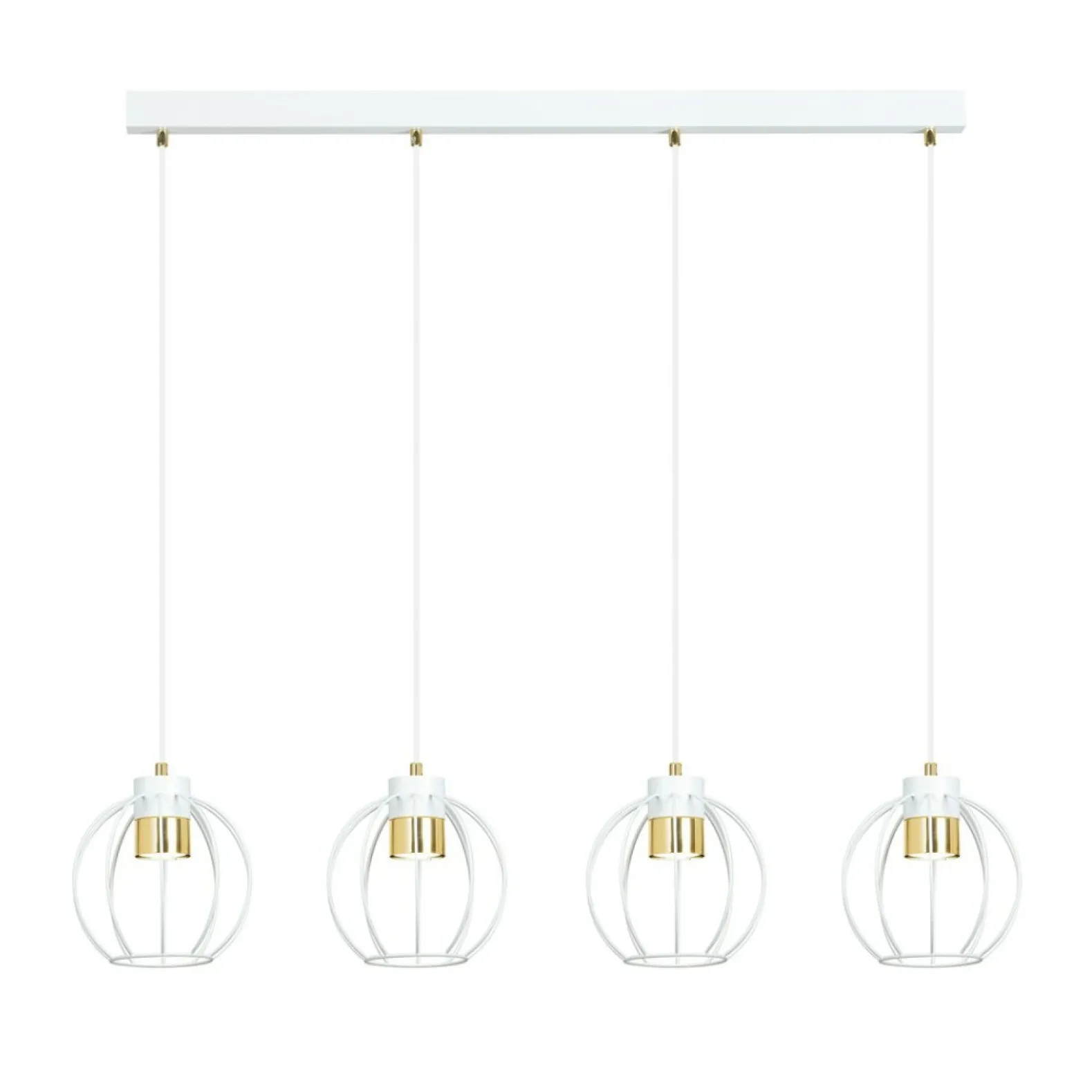 Sale Lampa - cztery druciane klosze zwisające z listwy 1224/4 z serii AJAX Żyrandole Nowoczesne