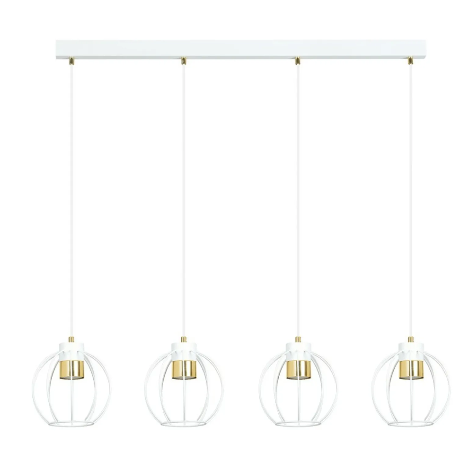 Sale Lampa - cztery druciane klosze zwisające z listwy 1224/4 z serii AJAX Żyrandole Nowoczesne
