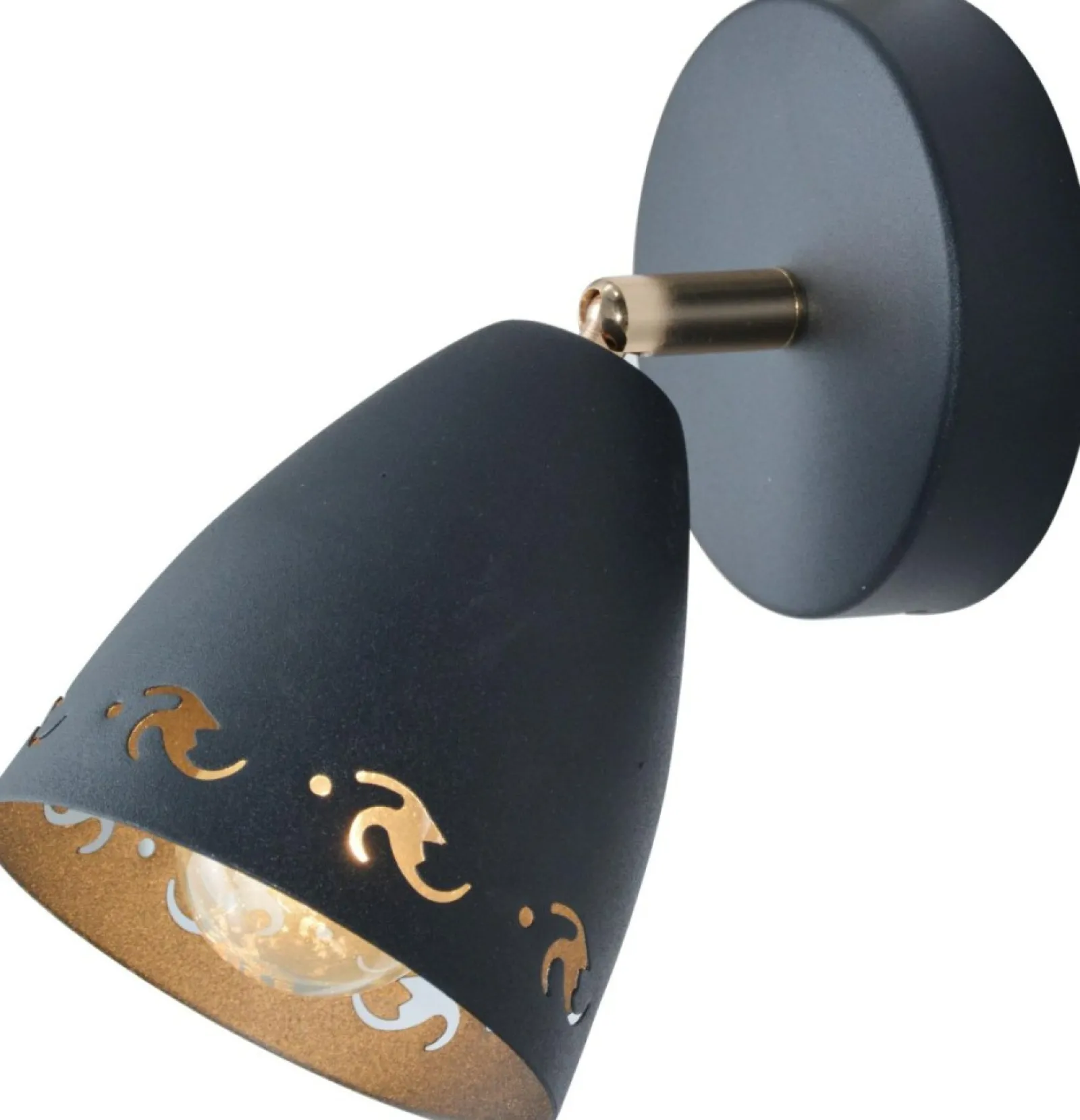 Sklep Kaja Lampa ścienna z czarno-złotym reflektorem 91-67159 COTY | Kaja* Kinkiety Tradycyjne