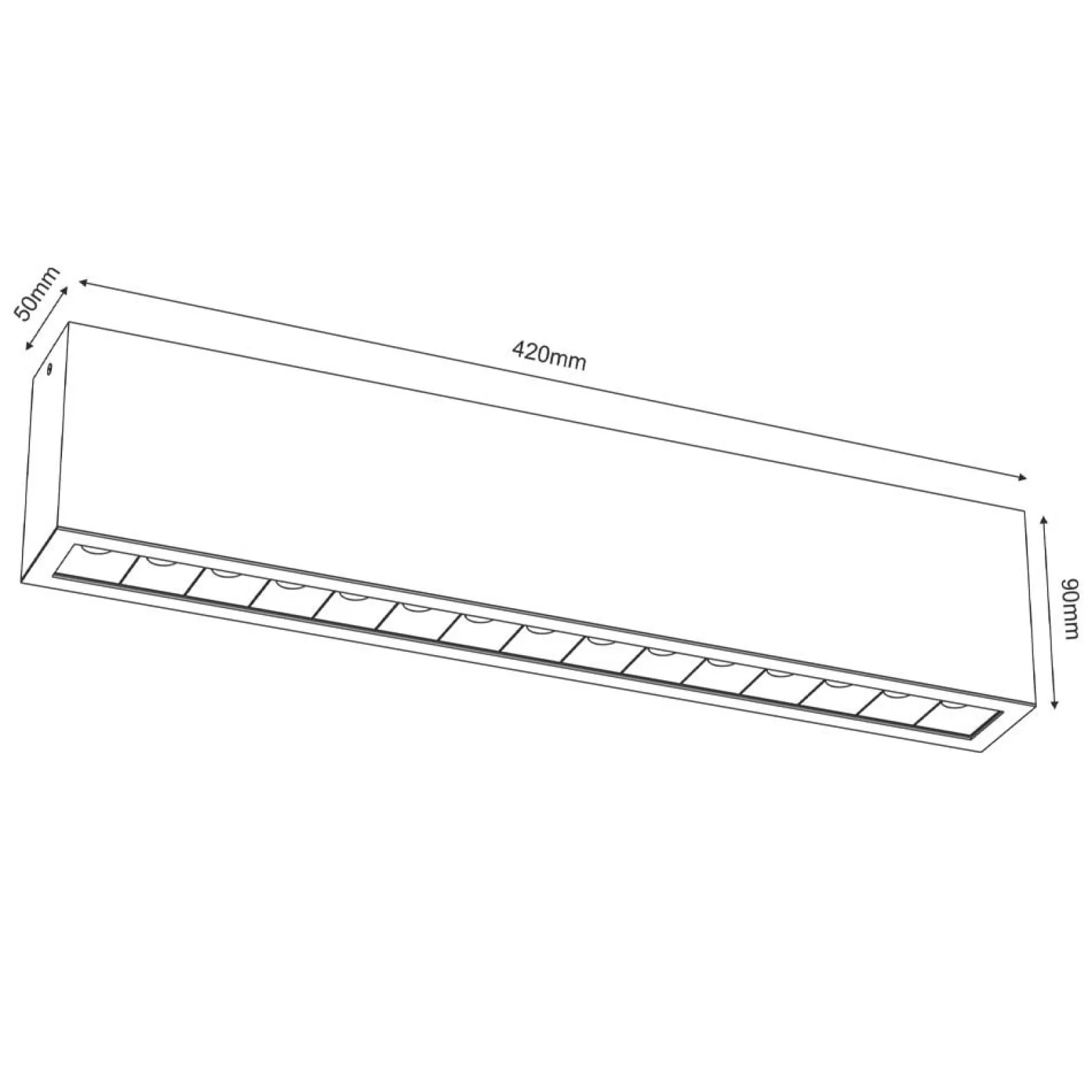 Sklep Kaja Lampa do wąskiego pomieszczenia 9x42cm LED 4000K ANT 1048 A-GLARE* Lampy Led