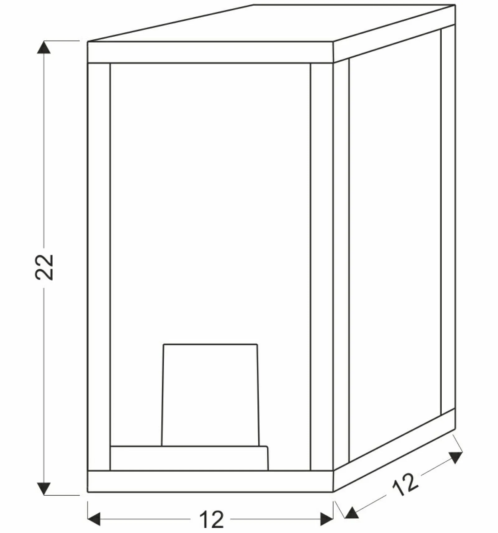 Sklep Kaja Lampa elewacyjna, geometryczna kostka 21-32270 HOYA | Kaja Oświetlenie* Kinkiety Ogrodowe