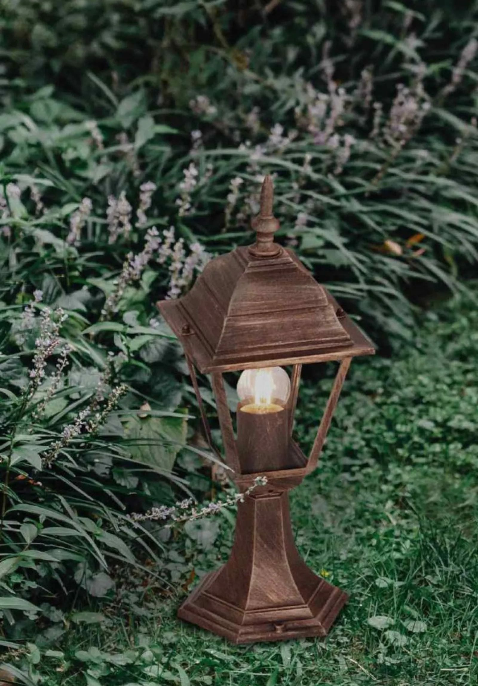 Sklep Kaja Lampa ogrodowa K-5019S/N - czarno-złoty* Lampy Ogrodowe Stojące