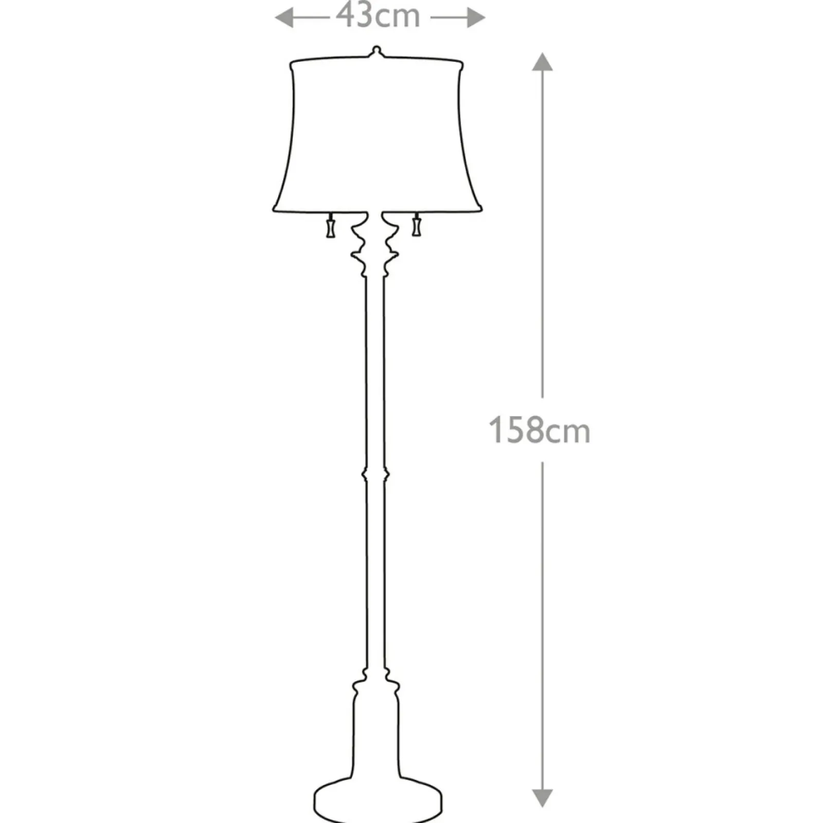 Sklep Kaja Lampa podłogowa, ciepły mosiądz FE-STATEROOM-FL-BB z serii STATEROOM* Lampy Podłogowe Z Abażurem | Tradycyjne Lampy Podłogowe