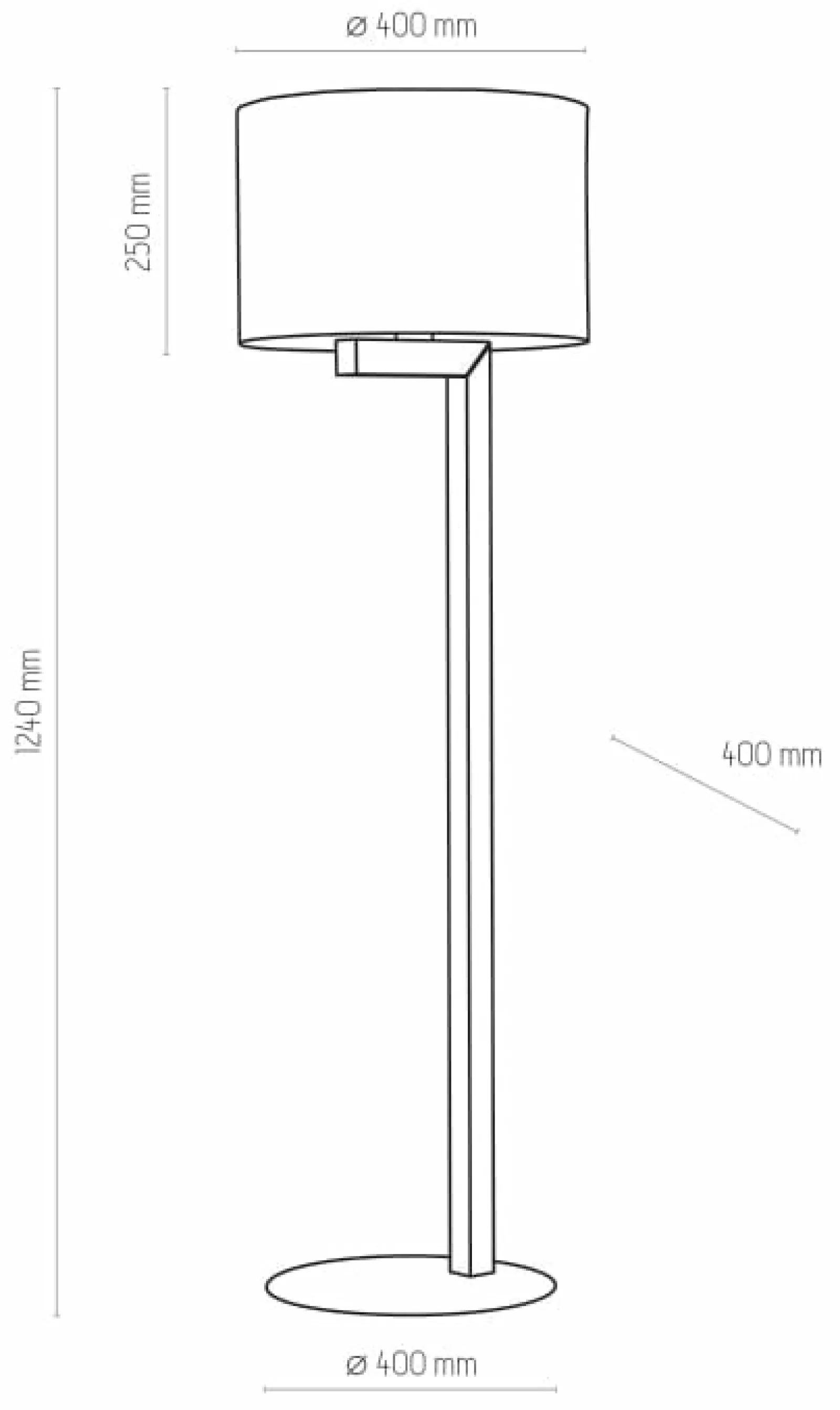 Sklep Kaja Lampa podłogowa TK 5197 z serii TROY WHITE | Kaja Oświetlenie* Lampy Podłogowe Z Abażurem | Tradycyjne Lampy Podłogowe