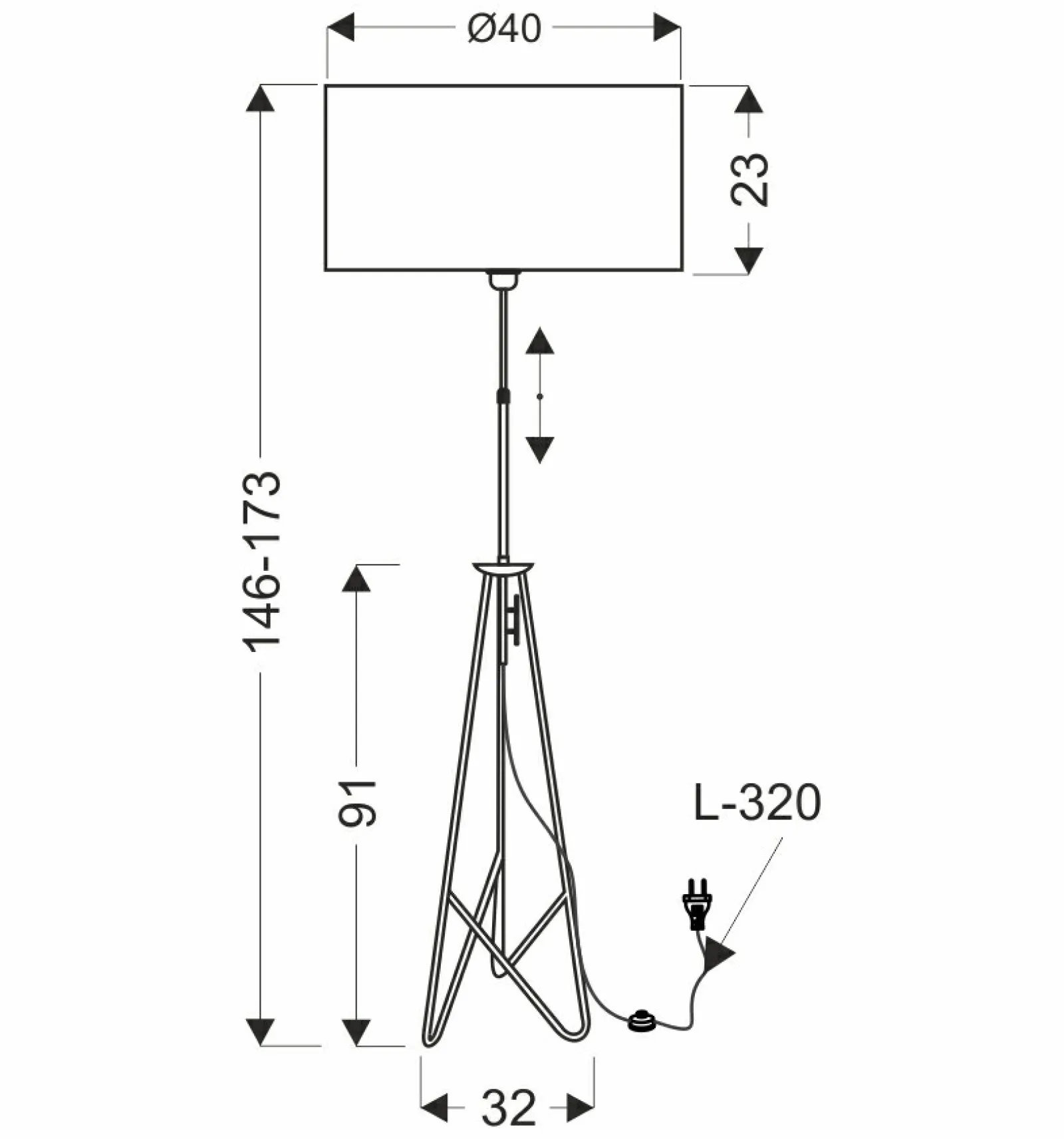 Sklep Kaja Lampa podłogowa trójnóg z abażurem 51-24077 FLOAT | Kaja Oświetlenie* Tradycyjne Lampy Podłogowe | Lampy Podłogowe Z Abażurem