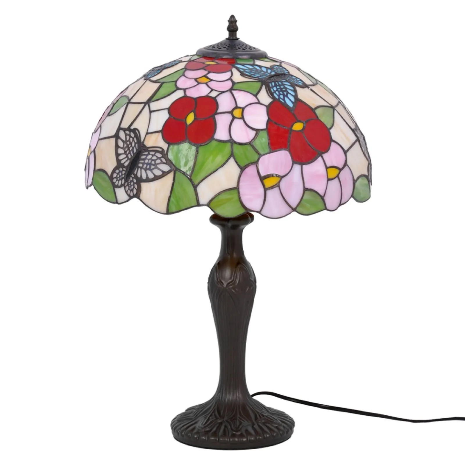 Sklep Kaja Lampa stołowa, do rustykalnych wnętrz K-G161386 z serii BUTTERFLY* Tradycyjne Lampki Stołowe | Lampki Stołowe Retro