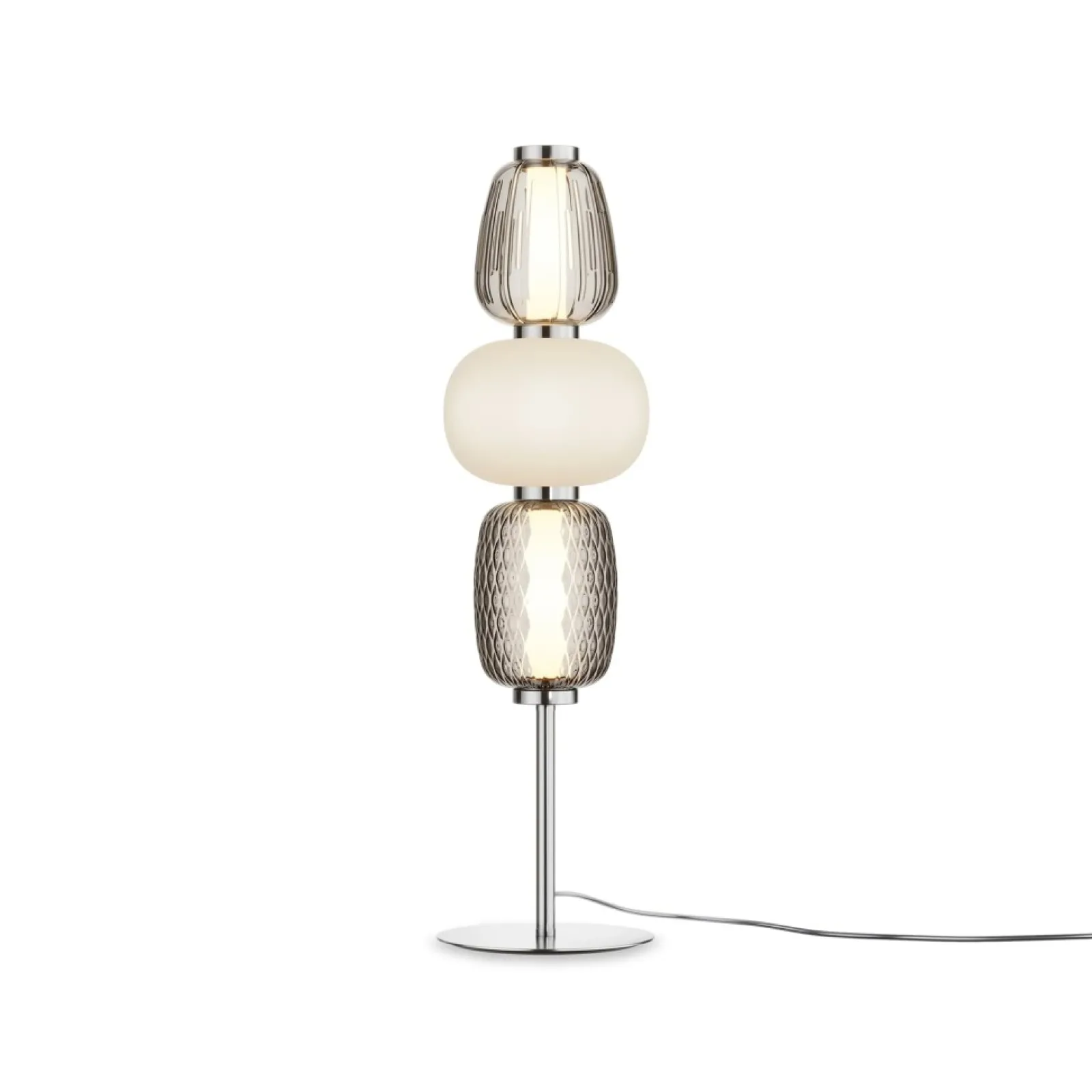 Sklep Kaja Lampa stołowa, efektowny wygląd MOD267TL-L28CH3K z serii PATTERN* Nowoczesne Lampki Stołowe | Lampy Led