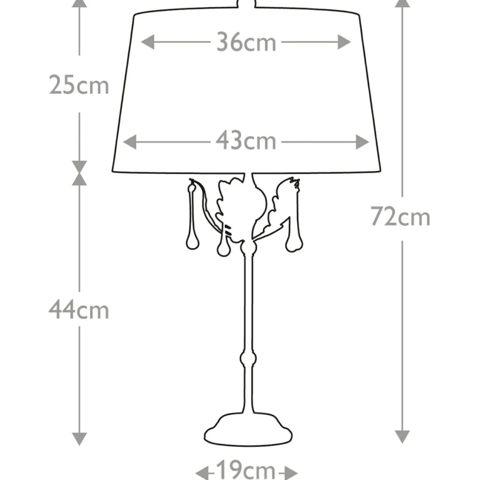 Sklep Kaja Lampa stołowa z kryształkami AML-TL-BLK-SIL z serii AMARILLI* Lampki Stołowe Z Abażurem | Tradycyjne Lampki Stołowe