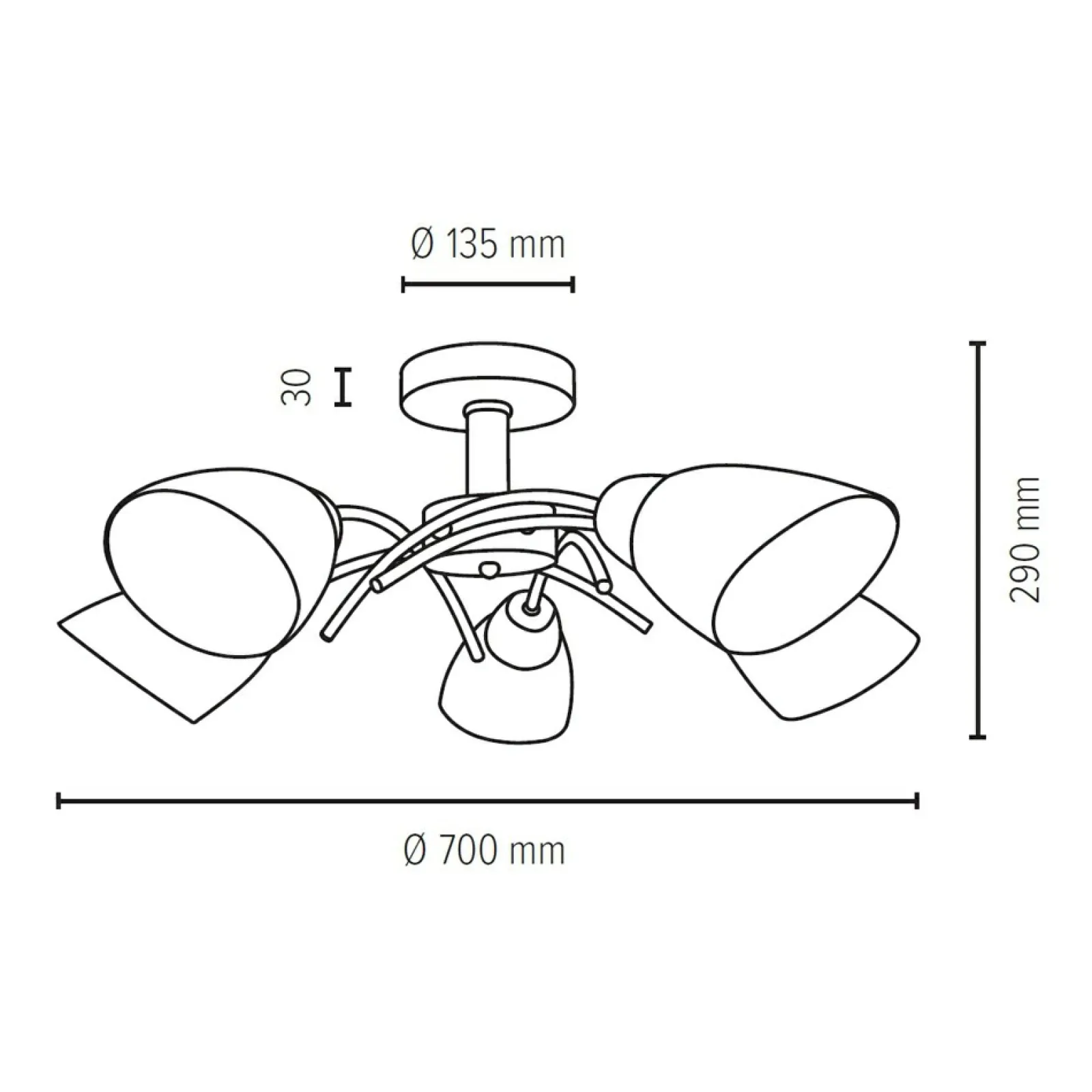 Sklep Kaja Lampa sufitowa 8152574 z serii VILETTA WOOD* Randole Tradycyjne