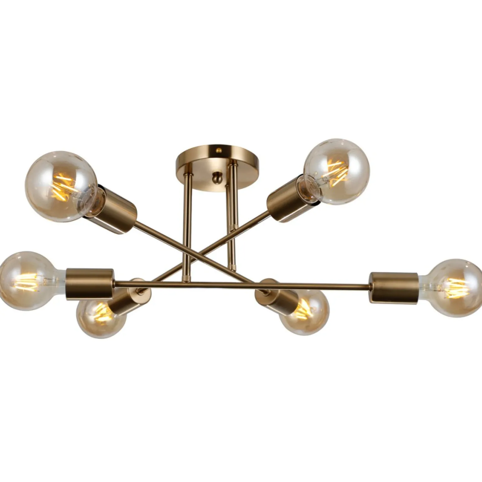 Clearance Lampa sufitowa antyczne złoto, bez kloszy PND-4052-6-HBR serii FORMIO Żyrandole Nowoczesne