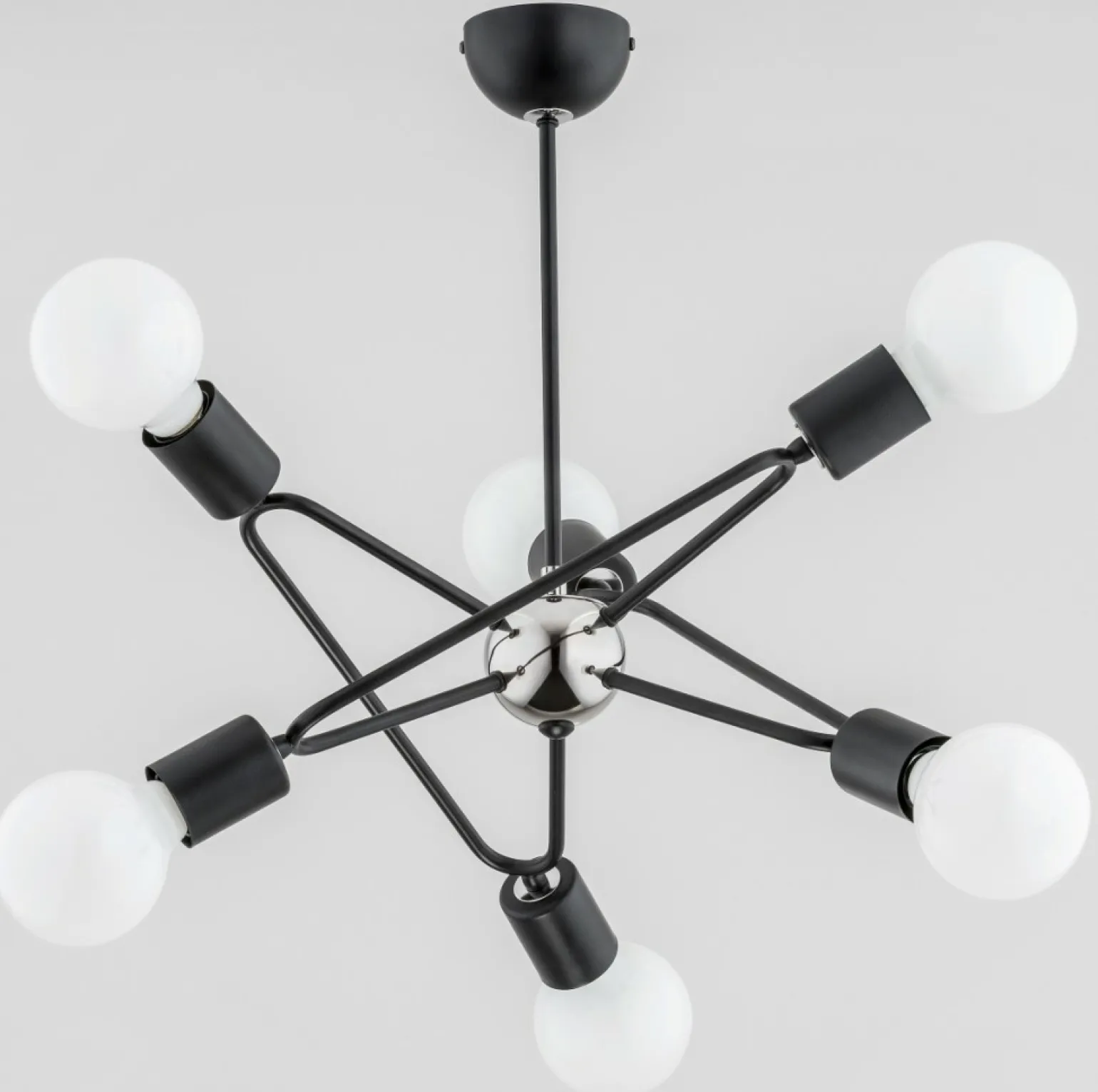 Shop Lampa sufitowa bazująca na 6 odkrytych żarówkach AL 27696 z serii BA Żyrandole Nowoczesne