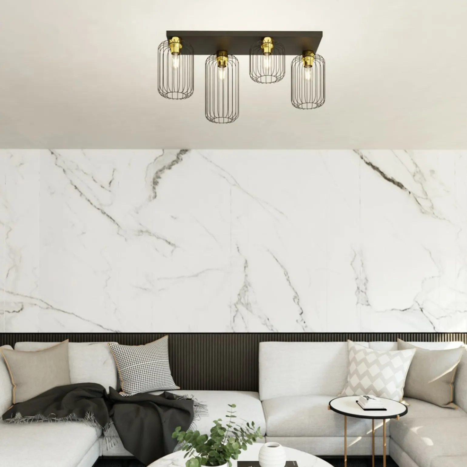Fashion Lampa sufitowa dająca dużo światła 1366/4 z serii BARN Żyrandole Nowoczesne